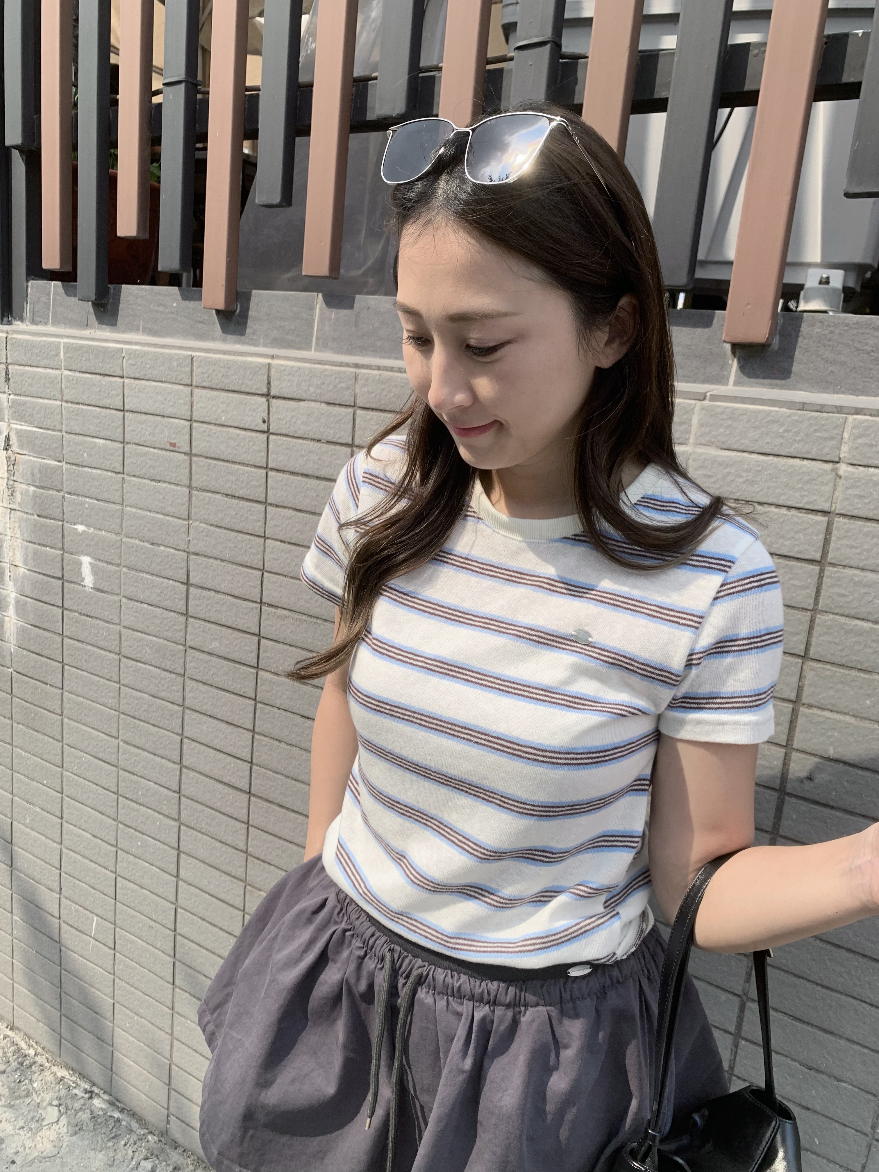 橫間條紋Tee（兩色）