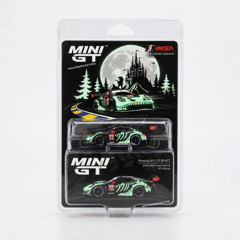 預訂 MINI GT 1/64 Rexy Skeleton 2026 Petit Le Mans 官方夜光特別版｜預訂優惠價: HK$398
