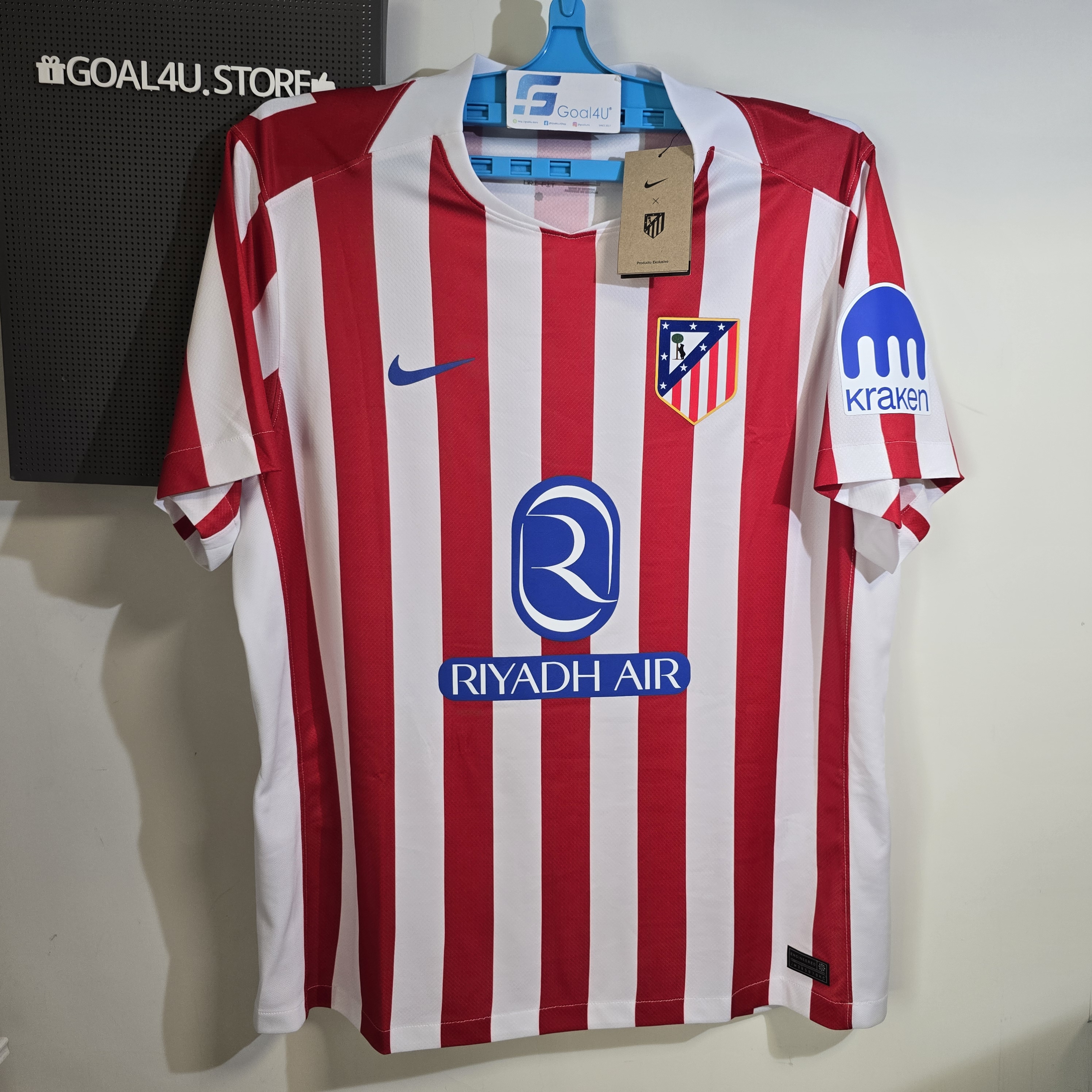 ⚡ Nike Atletico Madrid 馬德里體育會2025-26主場球迷版球衣 (可加印字章) HJ4587