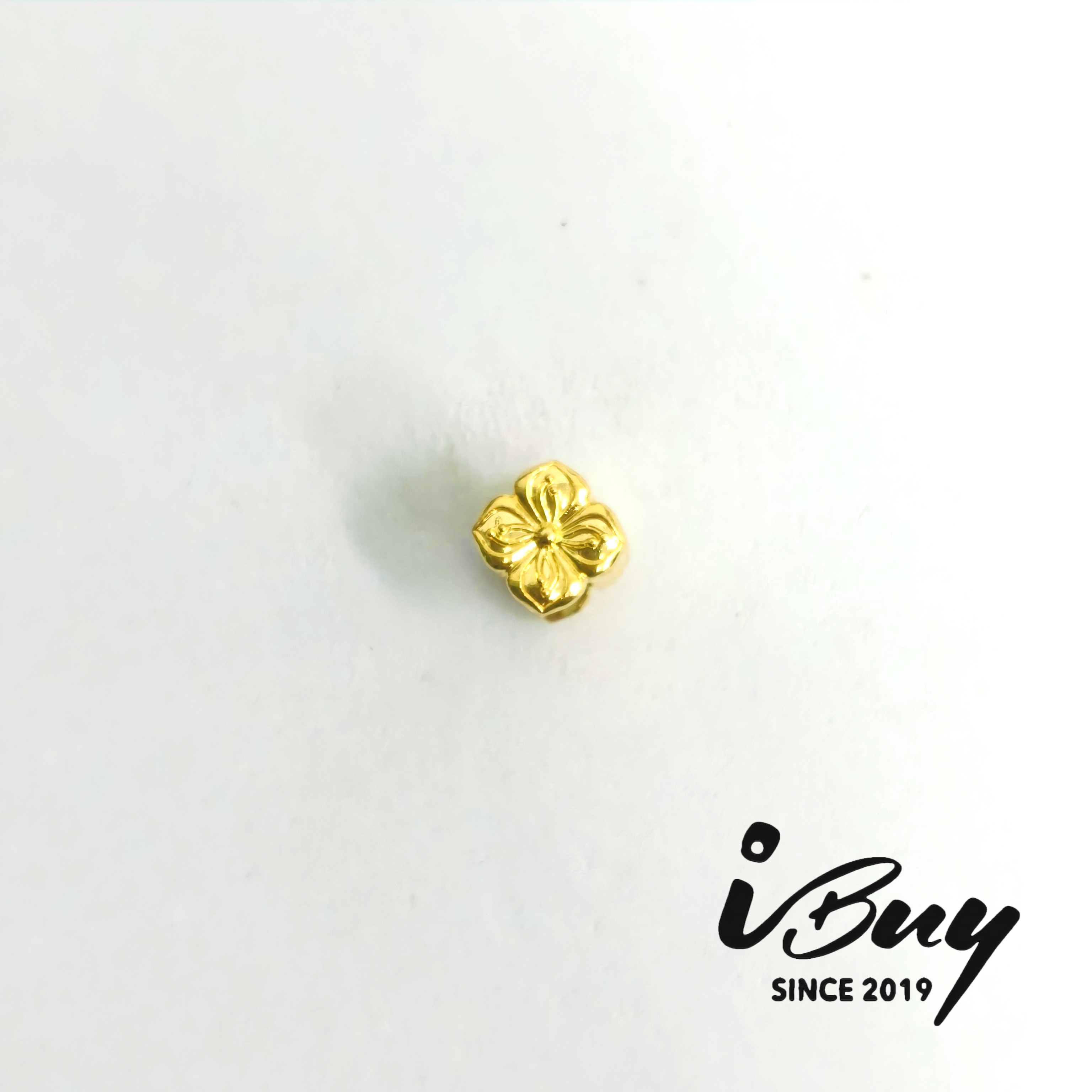 916 HARD GOLD 4 PETAL FLOWER BEAD 916 硬金 四瓣花串咀