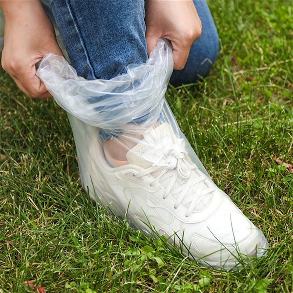 加厚一次性兒童防水鞋套  落雨鞋套 防濕腳套 學生雨天防水 即棄 5對裝  [平行進口] HK2774