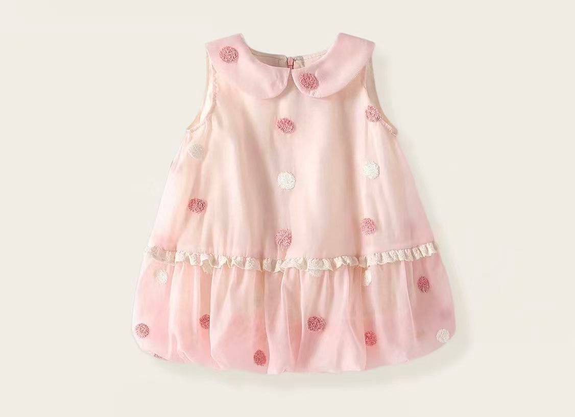 女童背心花苞連衣裙