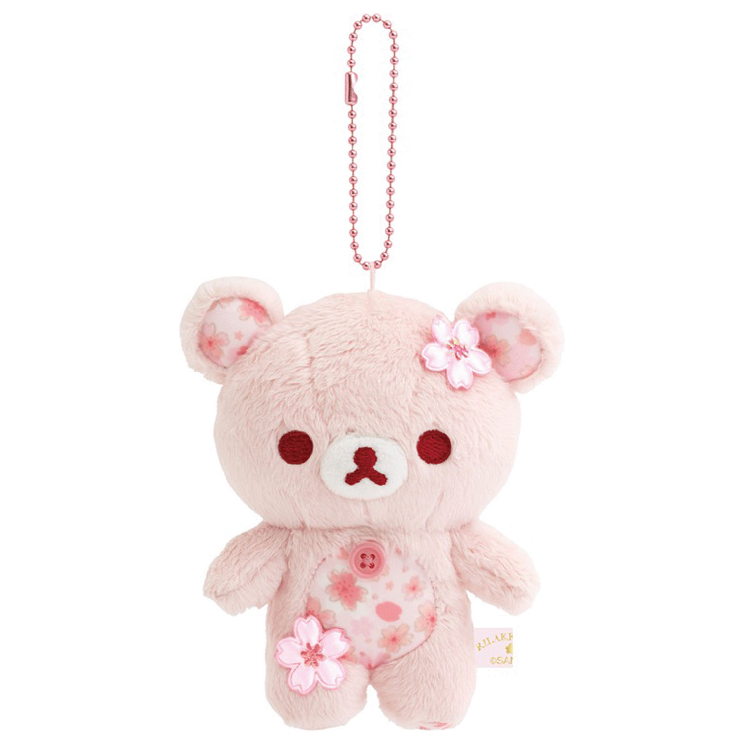 鬆弛熊 - 櫻花系列公仔掛飾 (小白熊款)