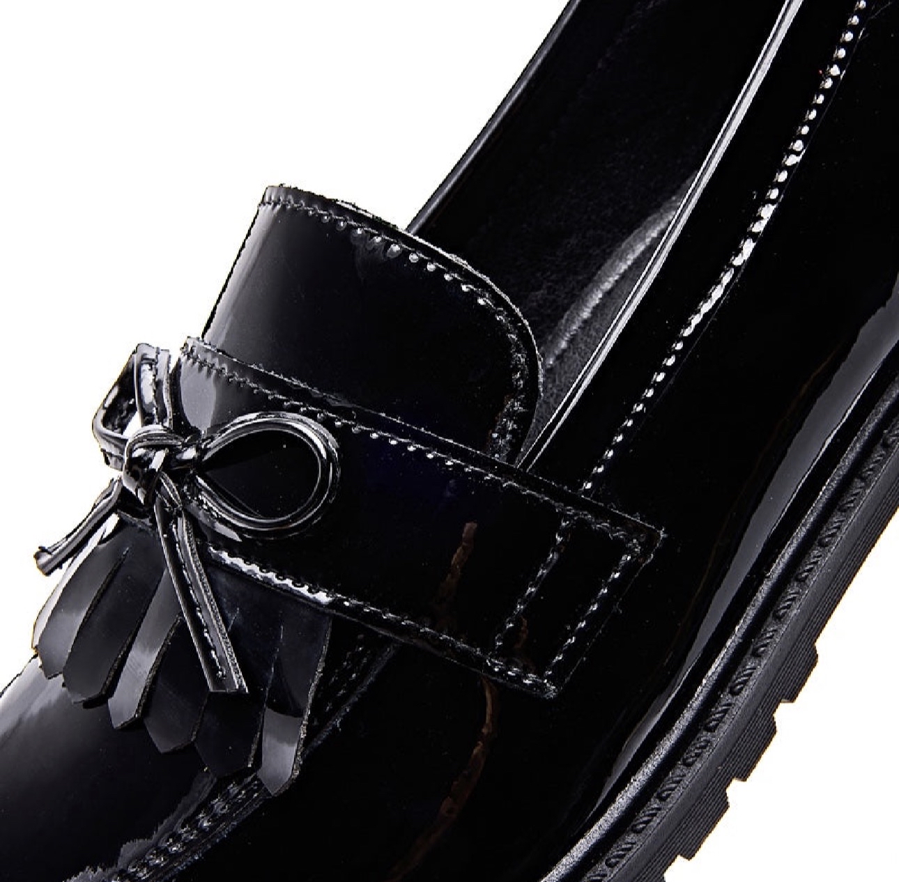 香港新款女仔中學生亮光皮鞋DY003