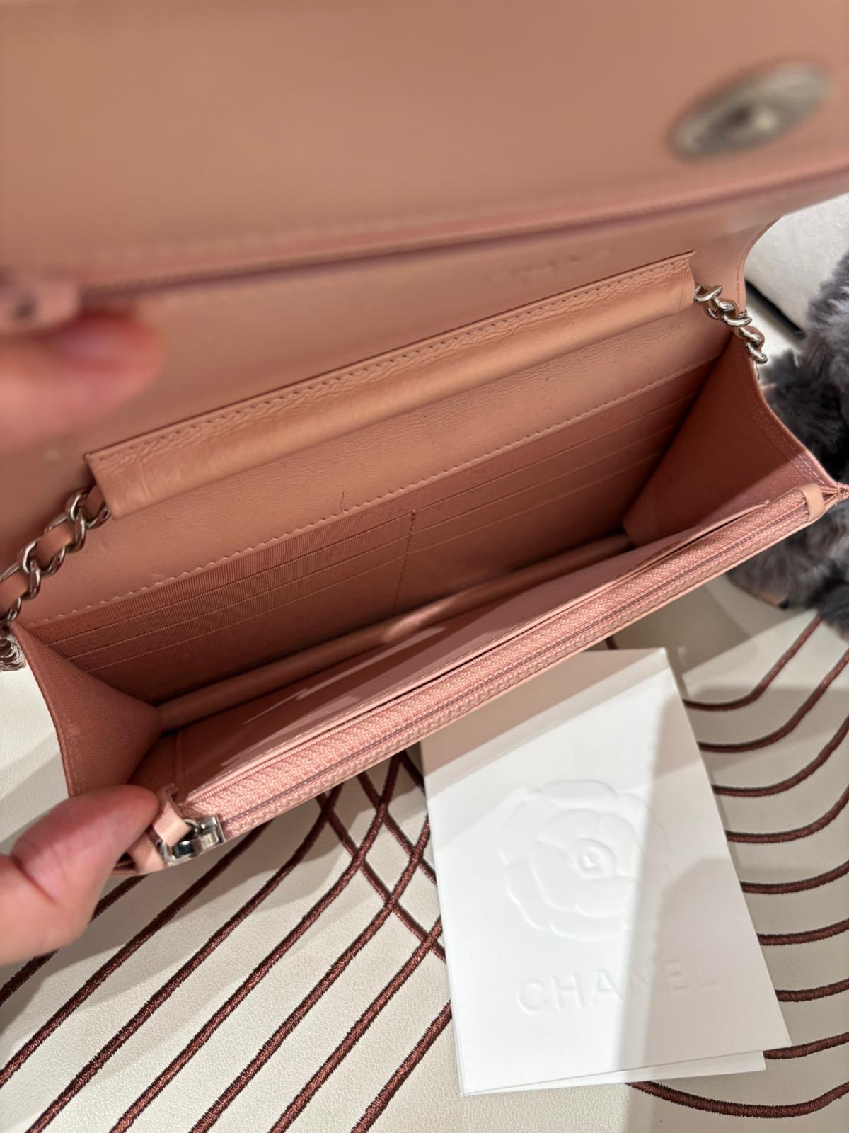 Chanel wallet on chain A93749,荔枝牛皮 100%Authentic ,95%new ✅收據副本✅29card✅ dust bag✅盒