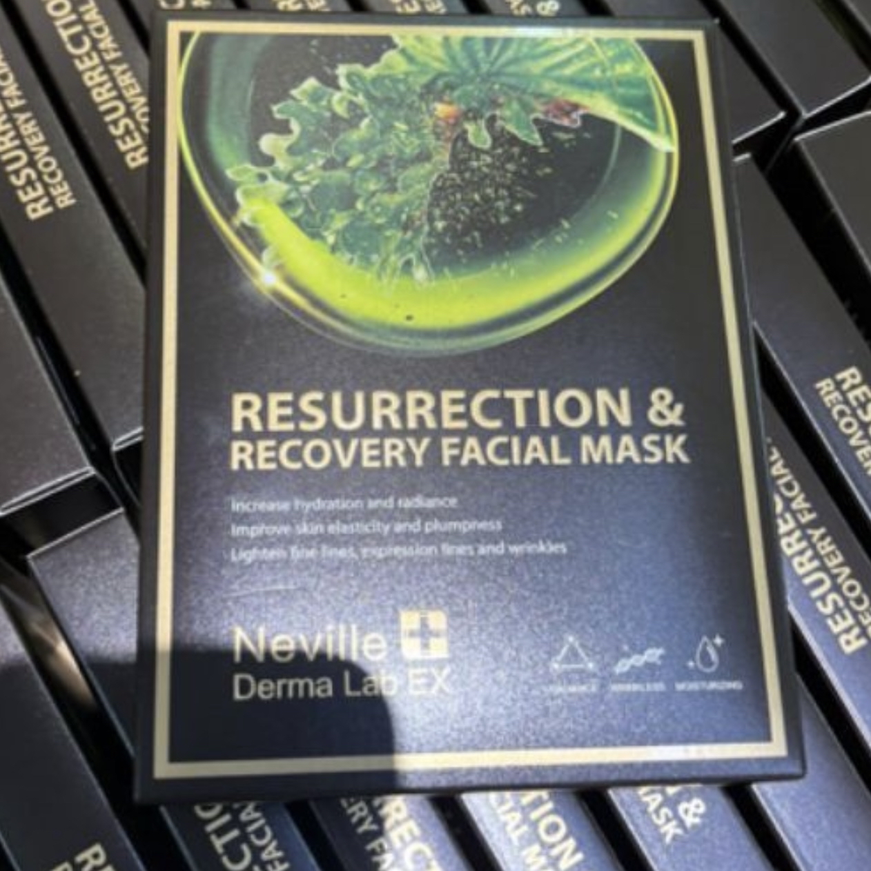法國Neville Derma Lab EX復活草再生翡翠面膜｜1盒5片