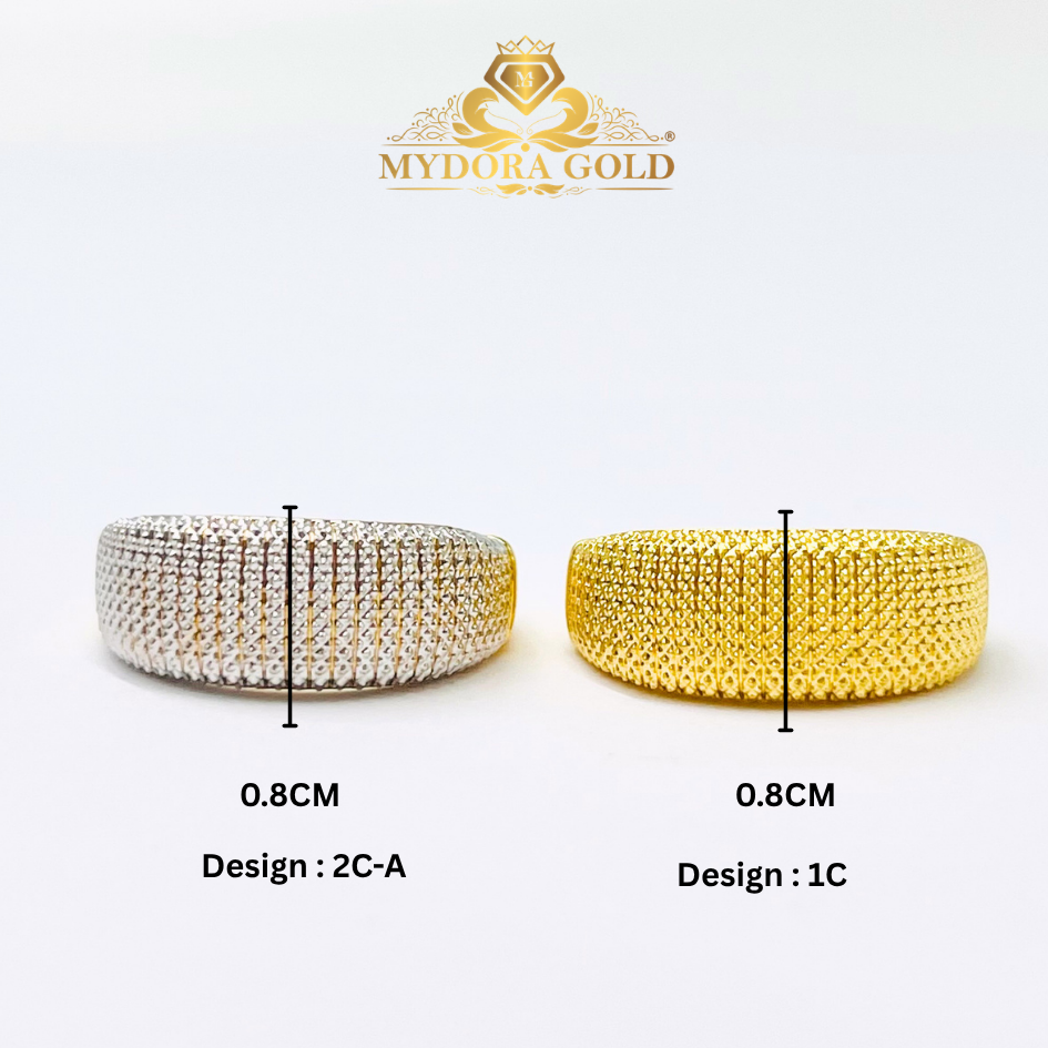 MYDORA Cincin Mini Siciliaa Diamond Cut (5G) l EMAS 916/22K