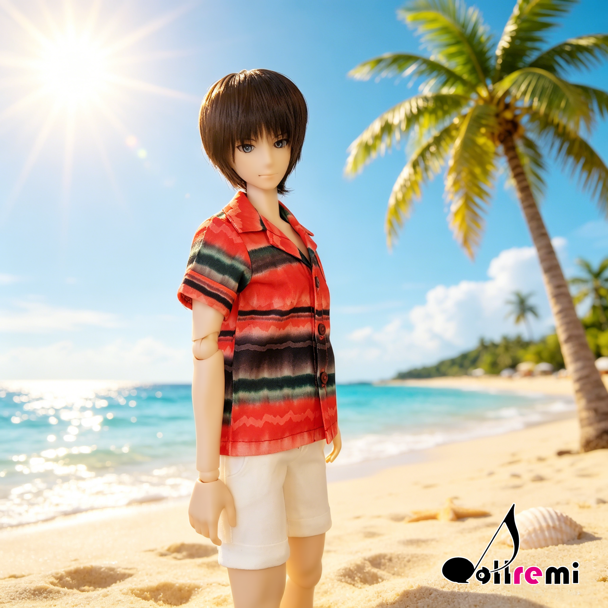 【dollremi】(DD0532A) 男裝花紋短袖襯衫 Men's Floral Short Sleeve Shirt