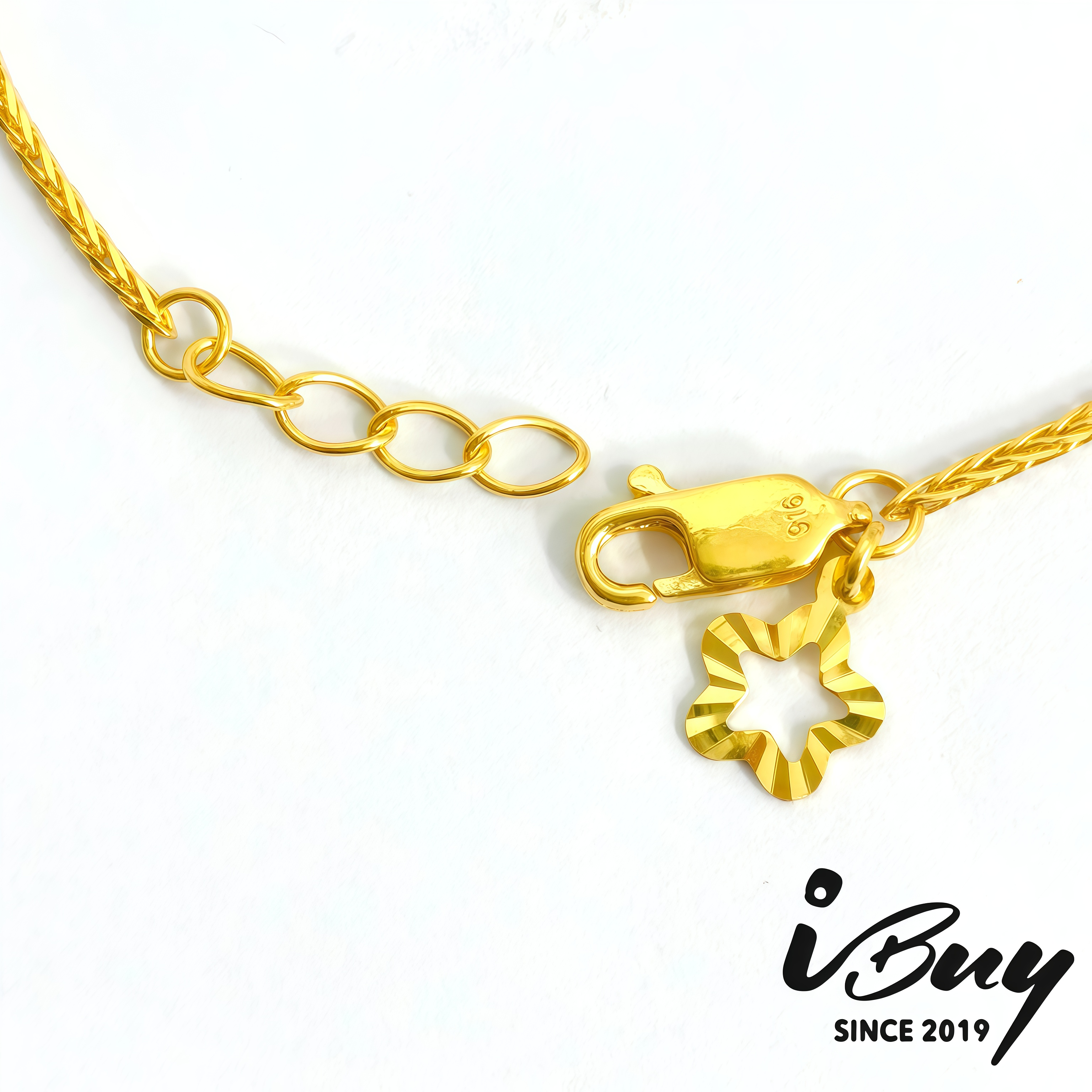 916 GOLD SPIGA BRACELET (035) 916 金 丝花手链 (035)