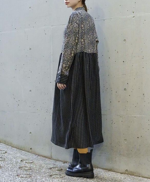 古典風搖曳印花連身裙 - 2026 流行穿搭  女士連身裙 春秋冬時尚穿搭 成人休閒 日常穿搭 易於配搭 日本直送   #JP-I-260009