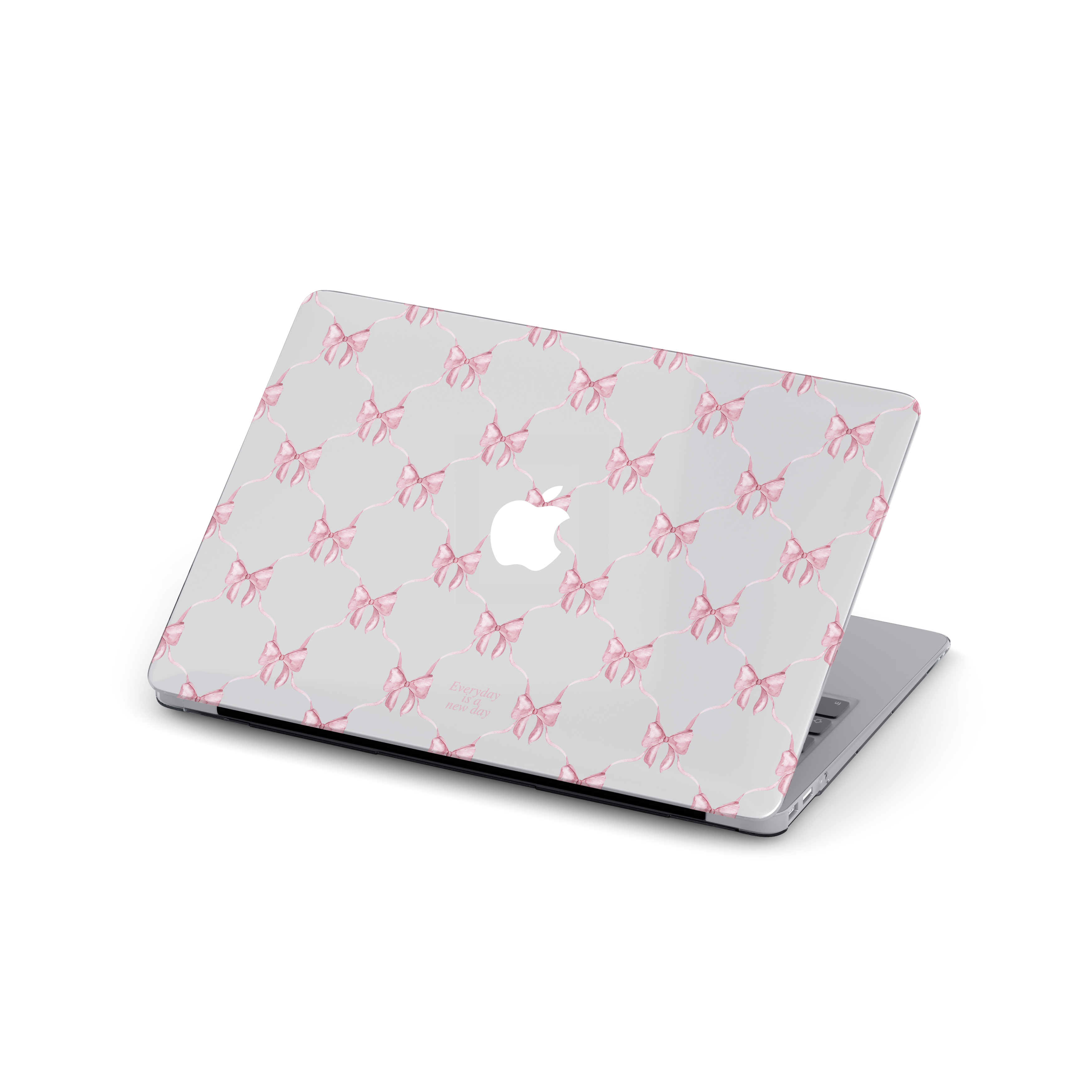 【Darling Dusk Ribbon Bows #PINK】Transparent MacBook Protective Case
