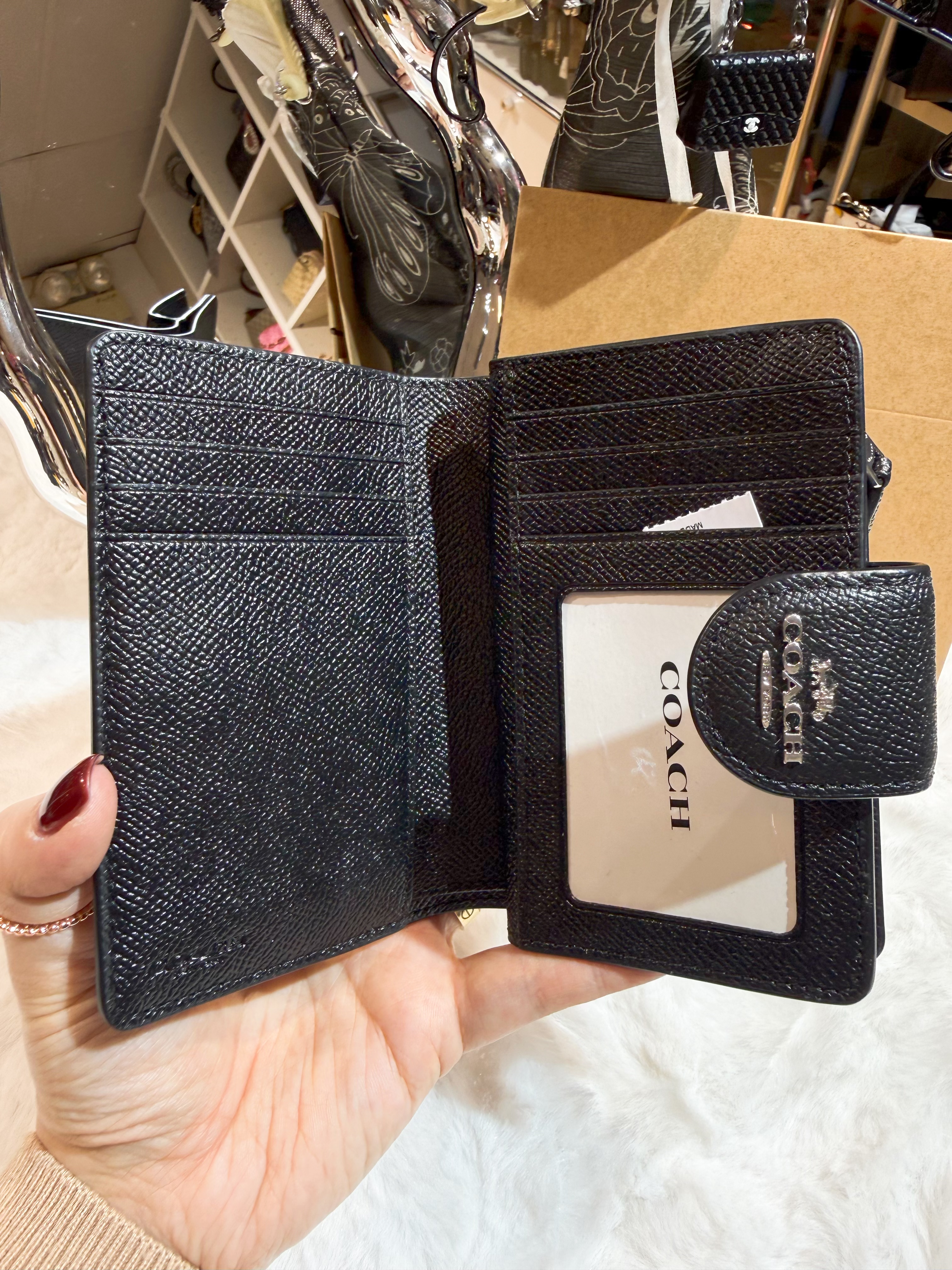 Coach medium wallet sf/blk/s