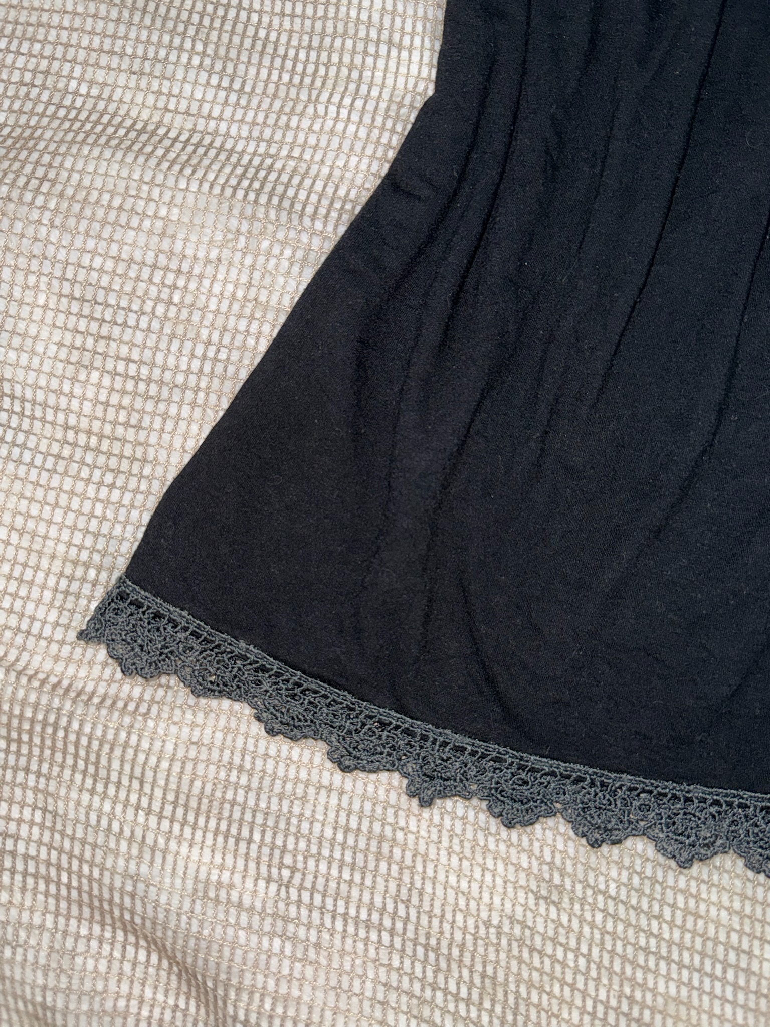 Axes Femme Dark Coquette Gem-Embellished Lace Top