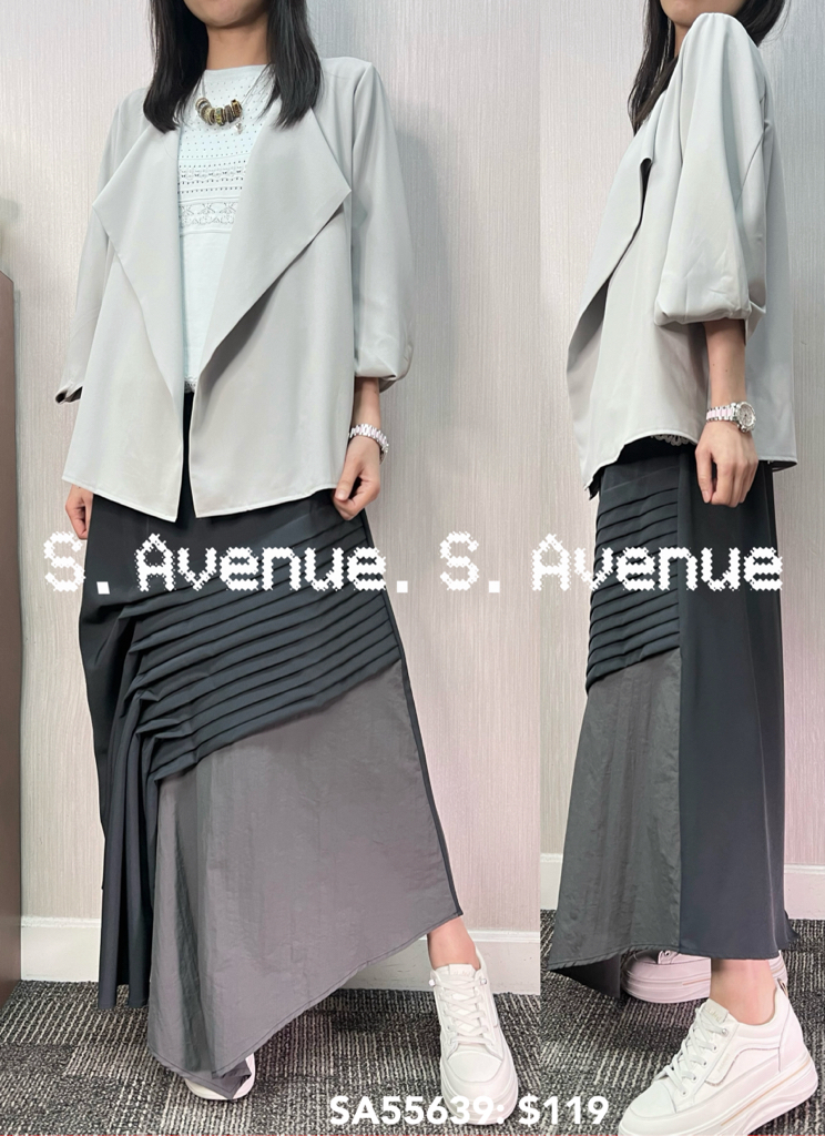 SA55639: 泡泡中袖反領西裝外套