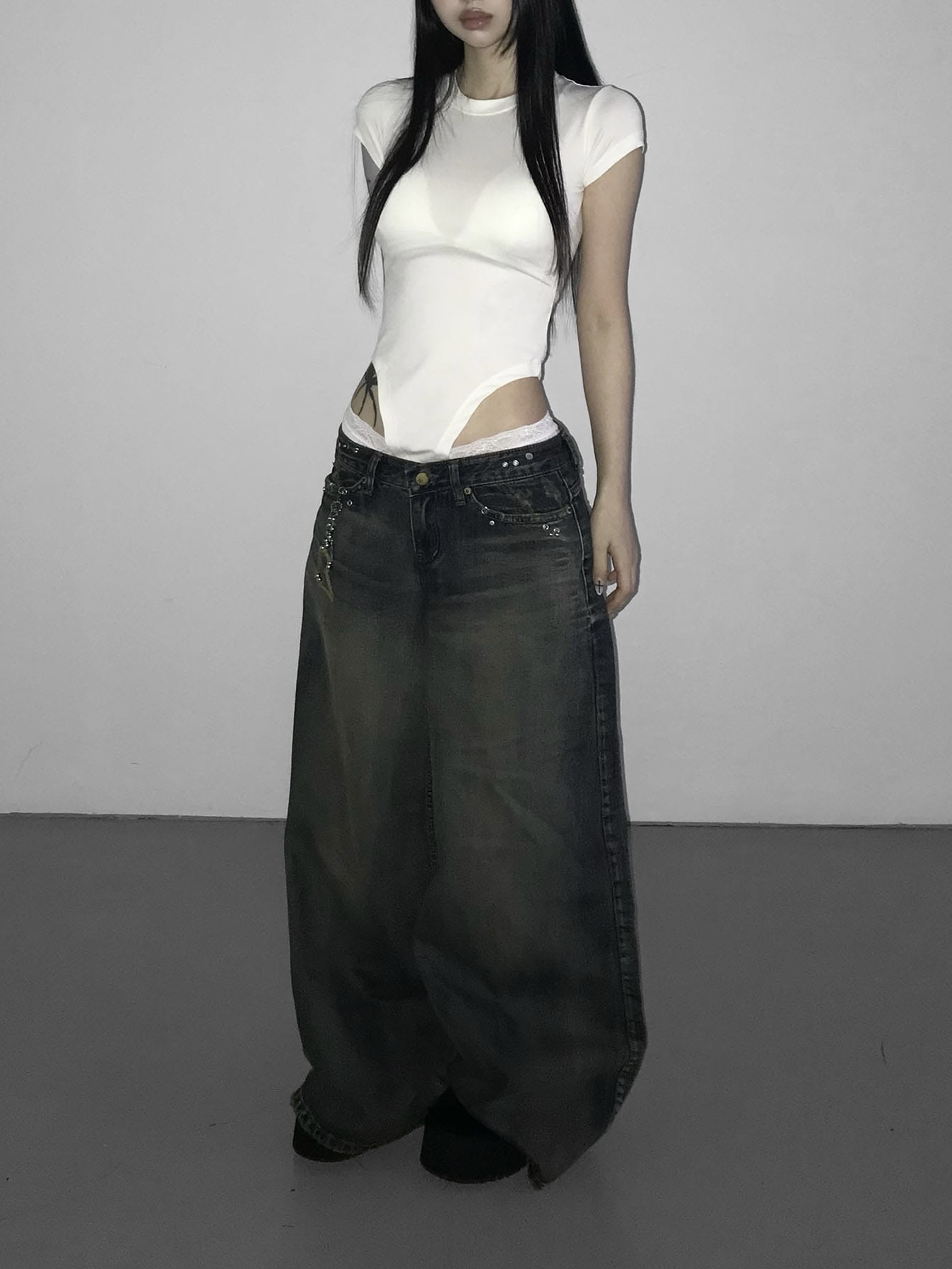 Slim Fit Crew Neck Bodysuit