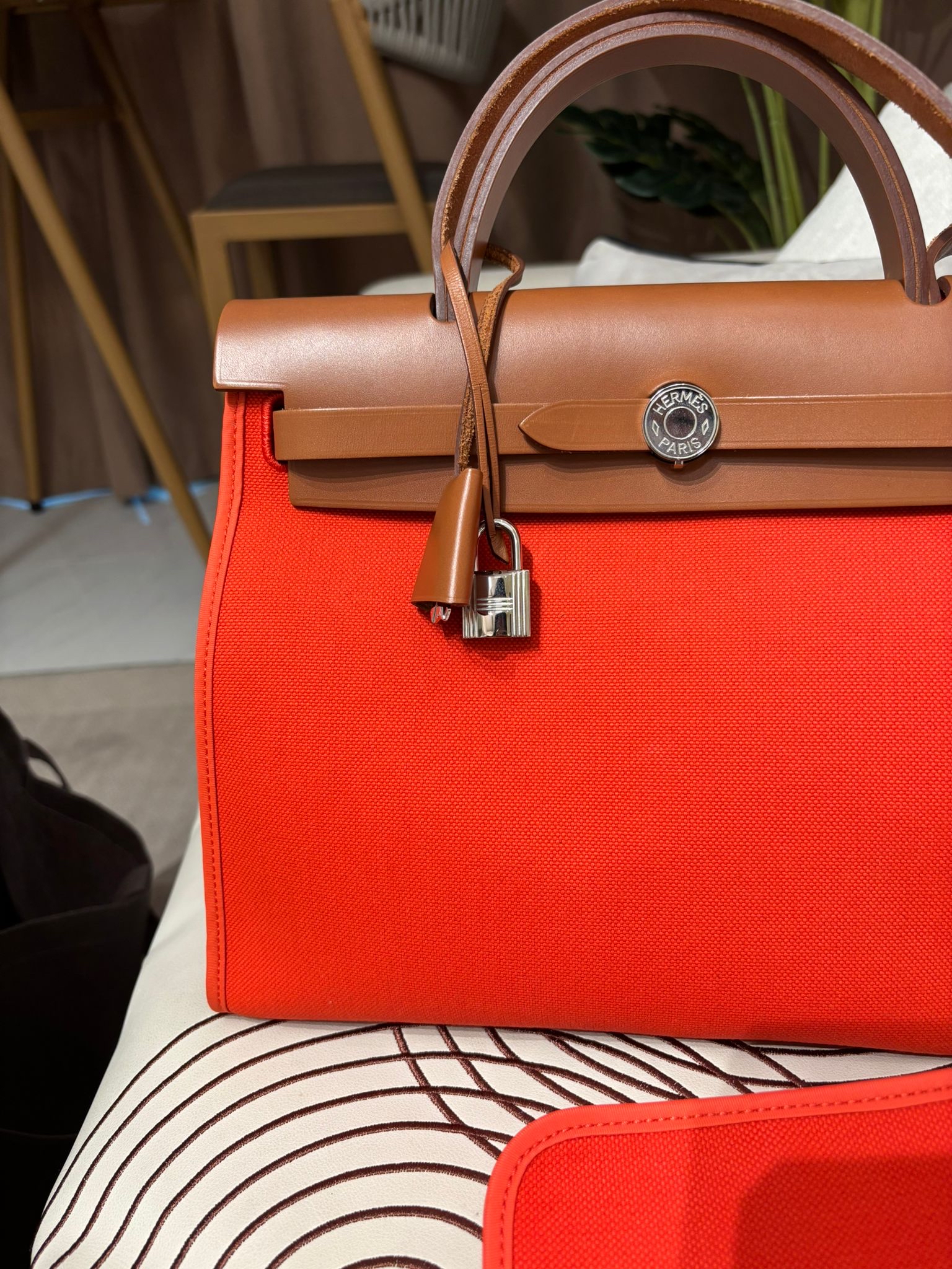 Hermes herbag 31,STAMP C, capucine ,100%Authentic ,98%new ✅收據副本✅Key Lock✅Dust bag