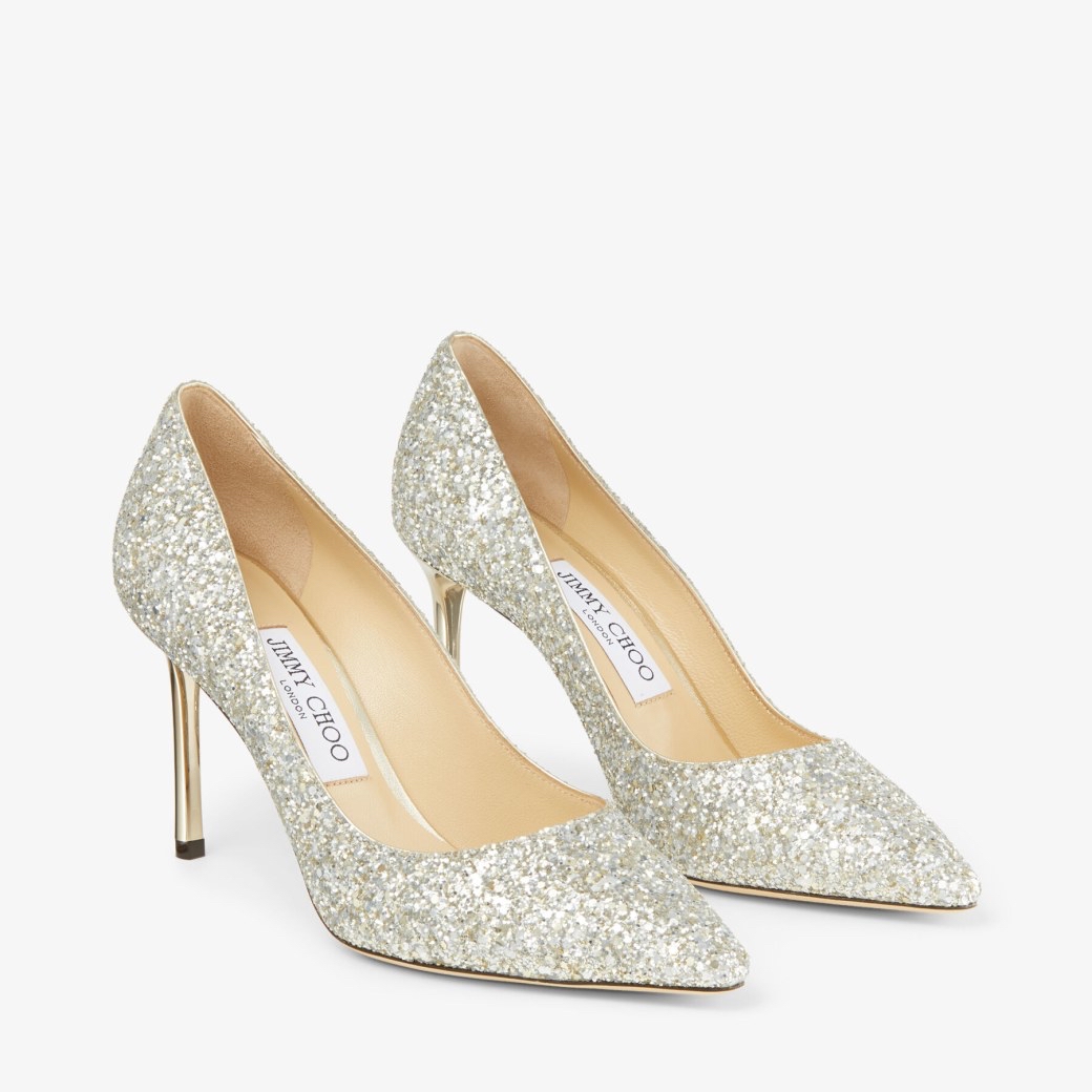 限時優惠✨最美婚鞋👰🏻‍♀️陽光下真的巨閃Bling bling   訂貨🍒JIMMYCHOO ROMY 85 Size 36-39/40  Color : Champagne