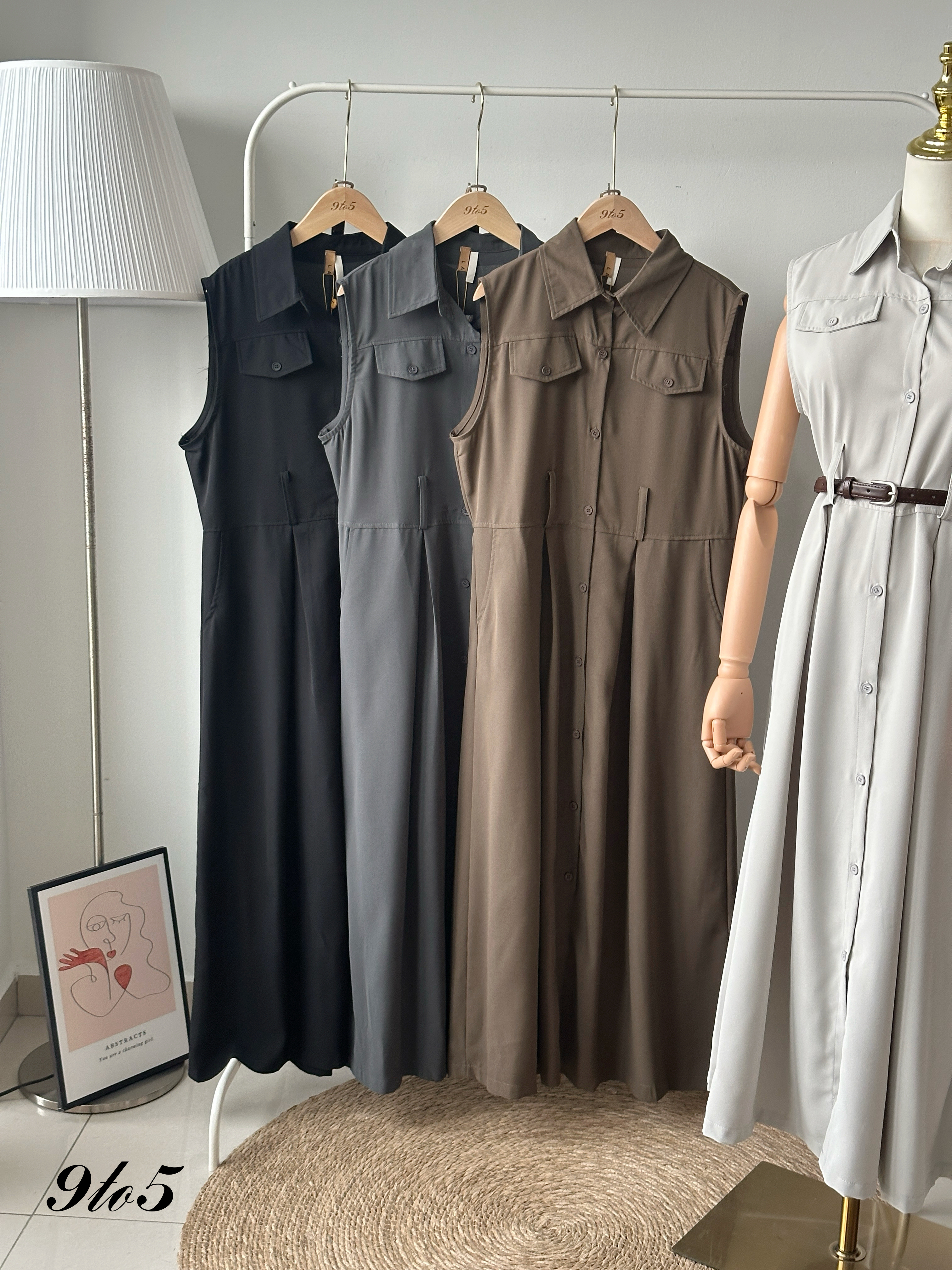 D2353 Sleeveless Long Dress - 4 Colors 