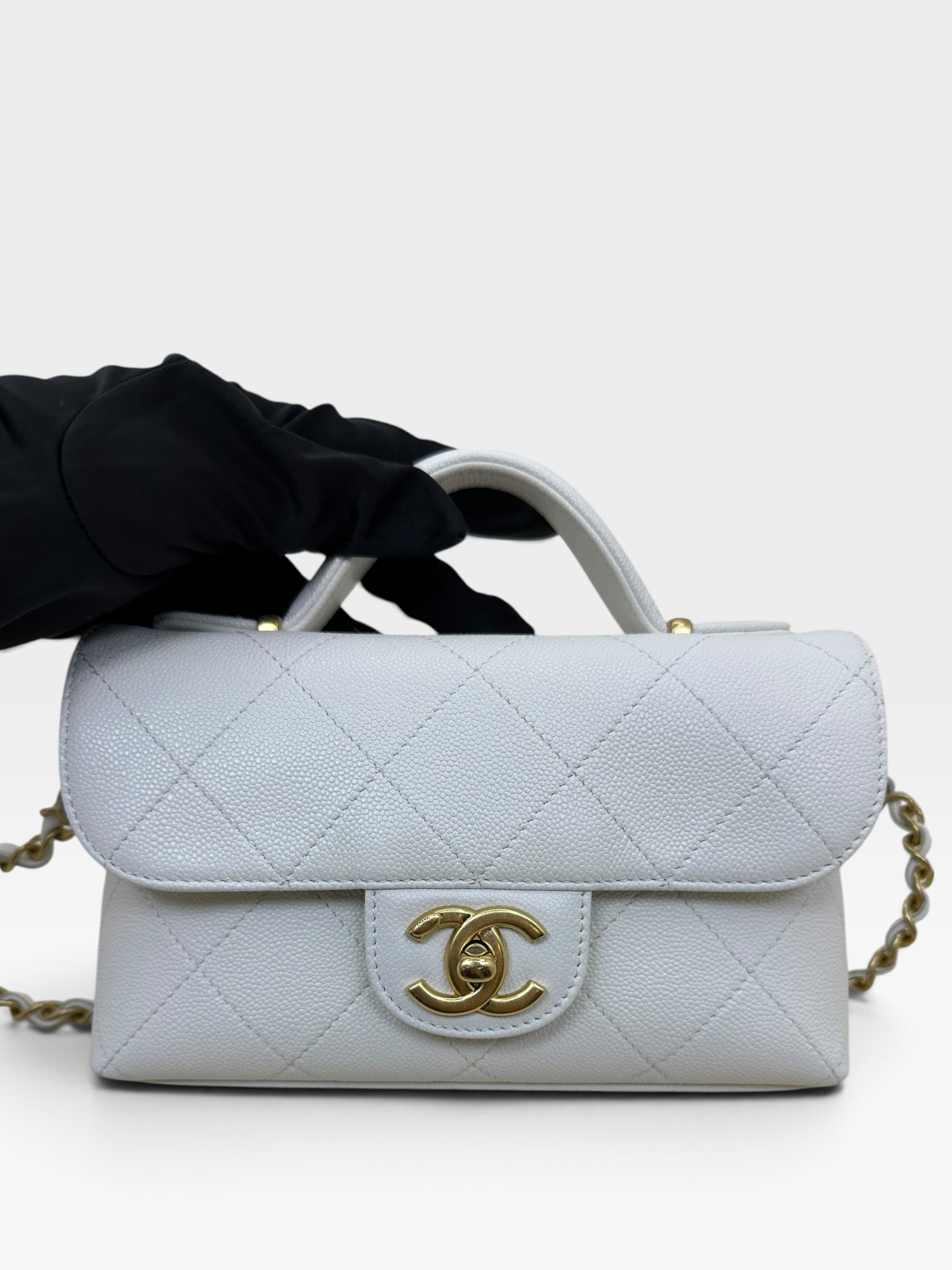 Pre-Owned CHANEL 25K Mini Top Handle Flap Bag / Product Code: K090405