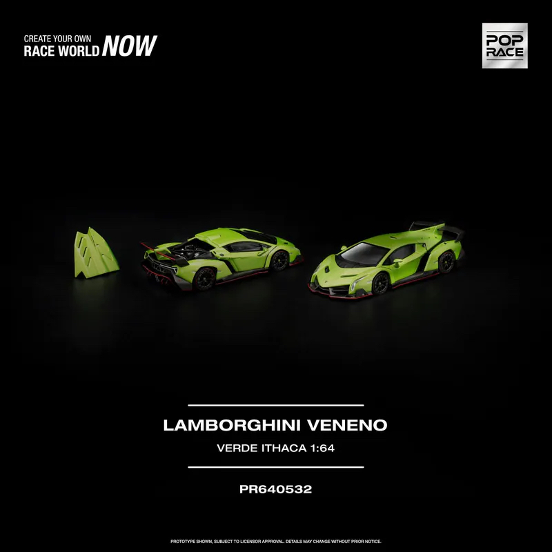 （預訂 Pre Order) POPRACE  ( PR640532 ) LAMBORGHINI VENENO VERDE ITHACA
