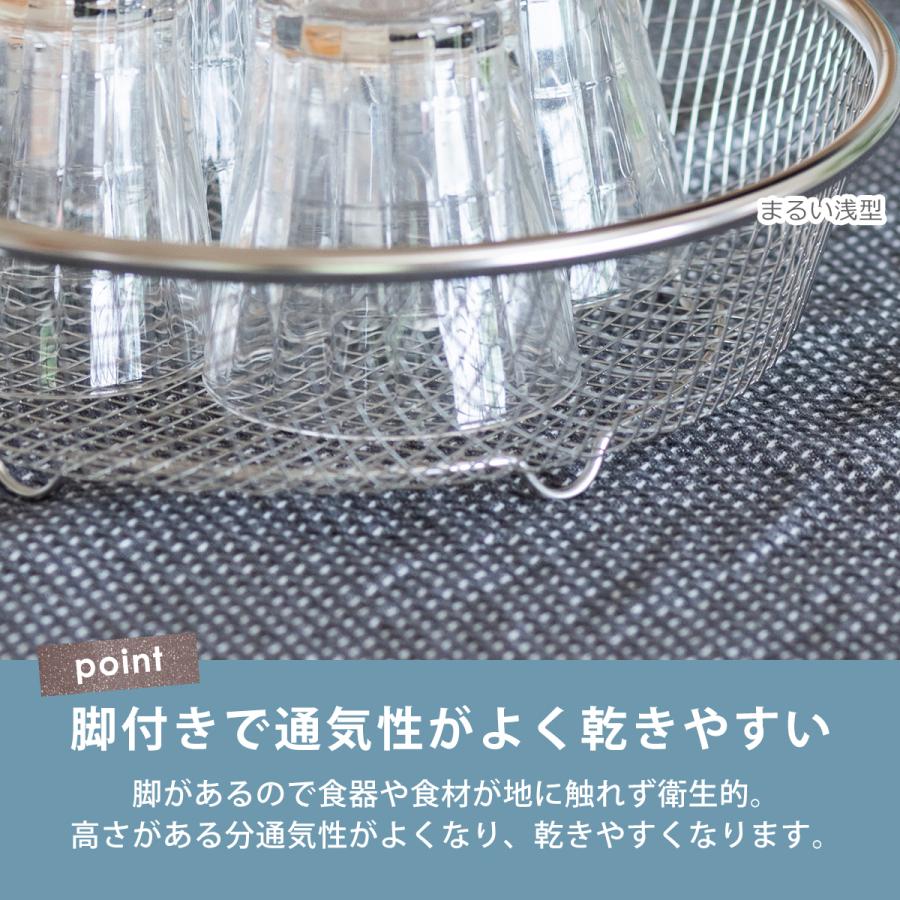 🔥🔥【日本製《BWS》18-8不鏽鋼圓形淺型瀝水籃】
