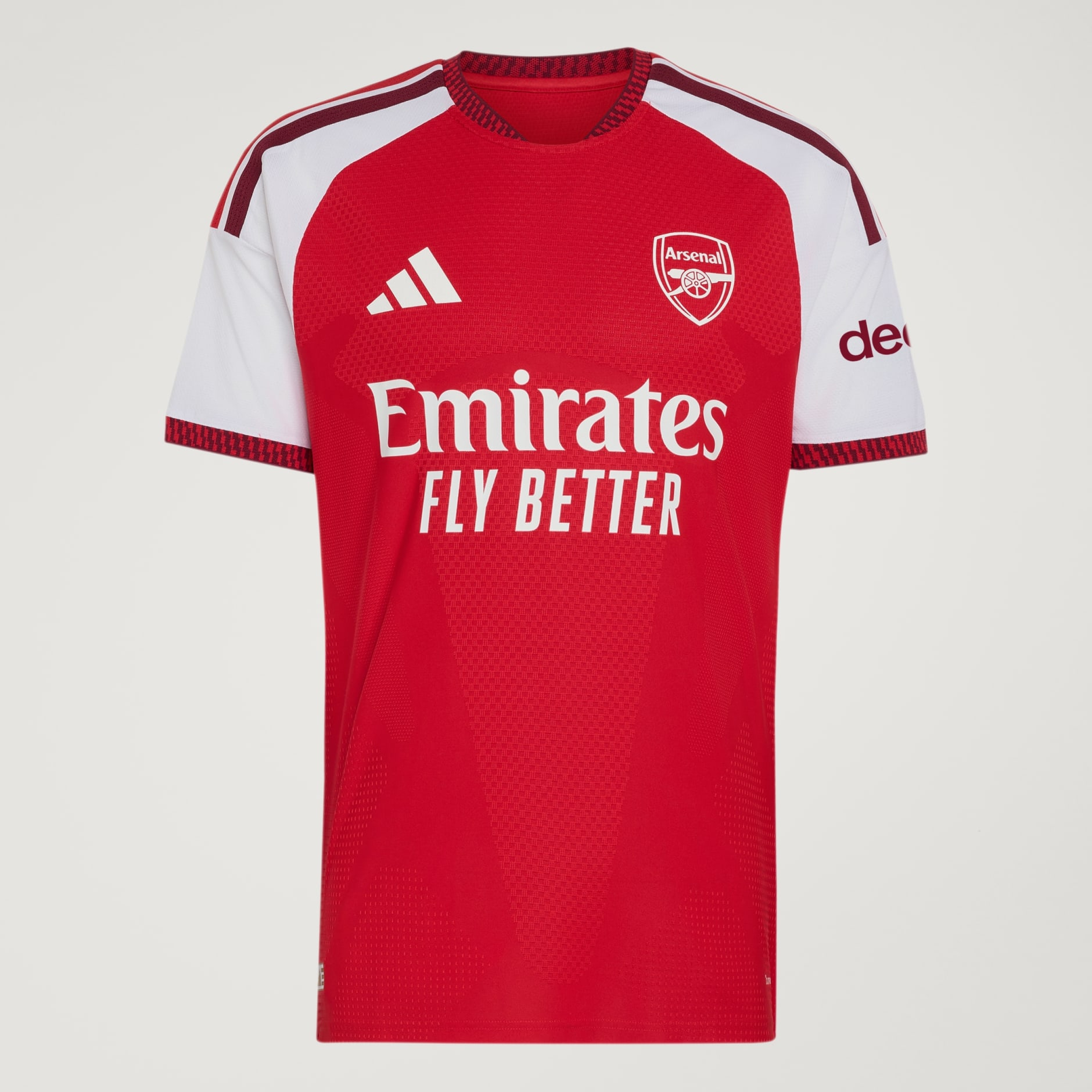 🔴⚪融合酋長球場建築美學 Adidas Arsenal 阿仙奴 2026-27 主場 Authentic 球員版球衣 (可加印字章) JZ3165