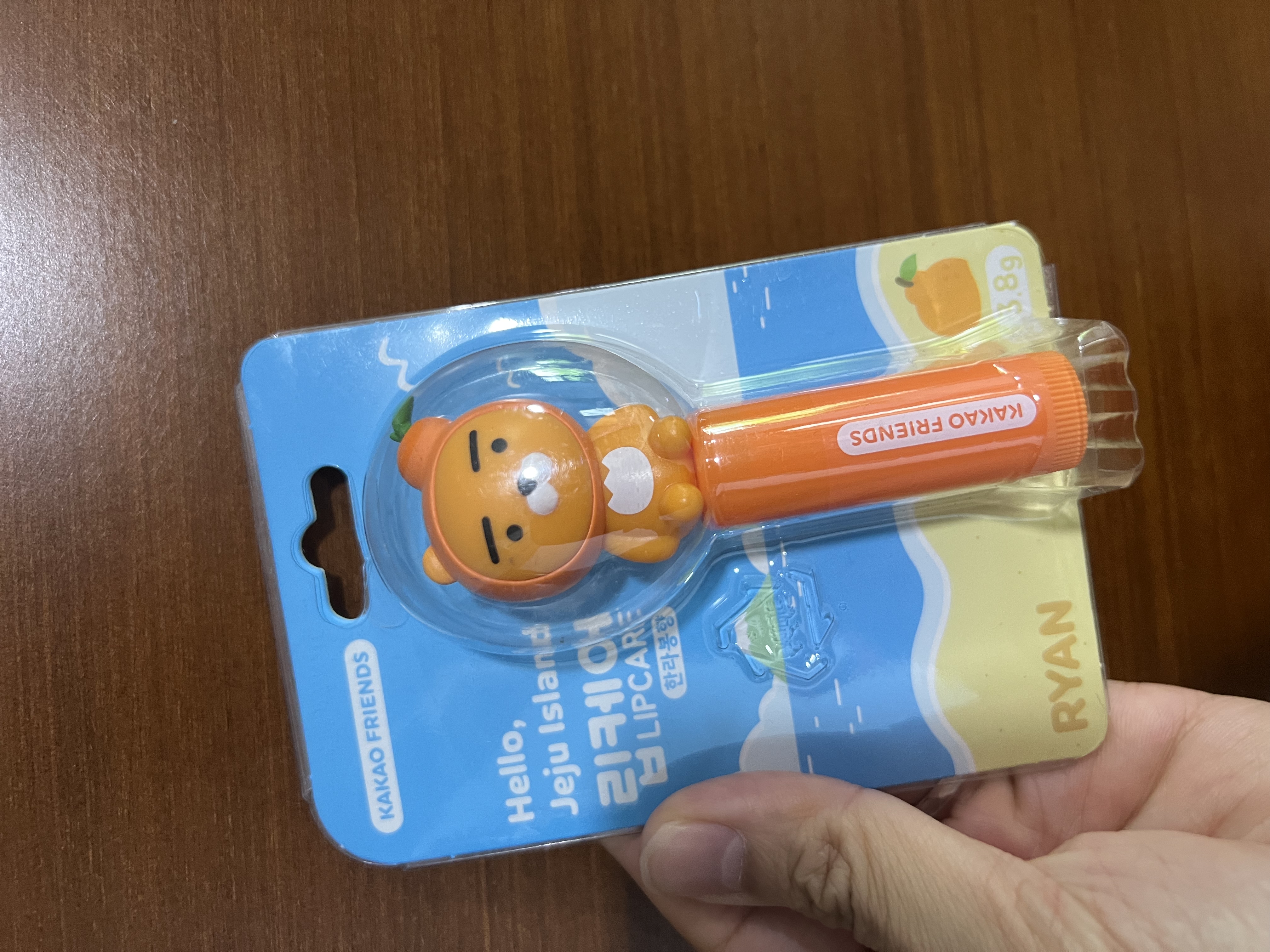 💟現貨💟🇰🇷韓國KAKAO FRIENDS 濟州柑橘味潤唇膏-RYAN