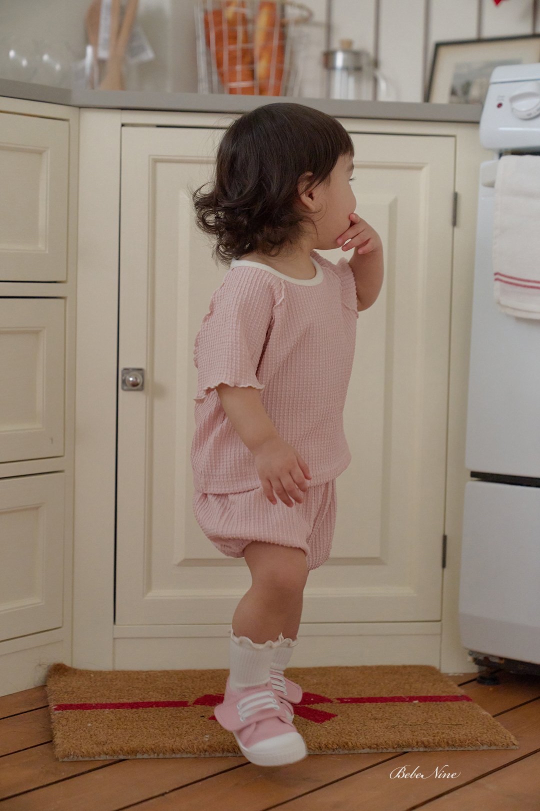 ☀️預訂 韓國直送☀️🇰🇷Bebenine三色休閑風皺褶短袖上衣短褲套裝