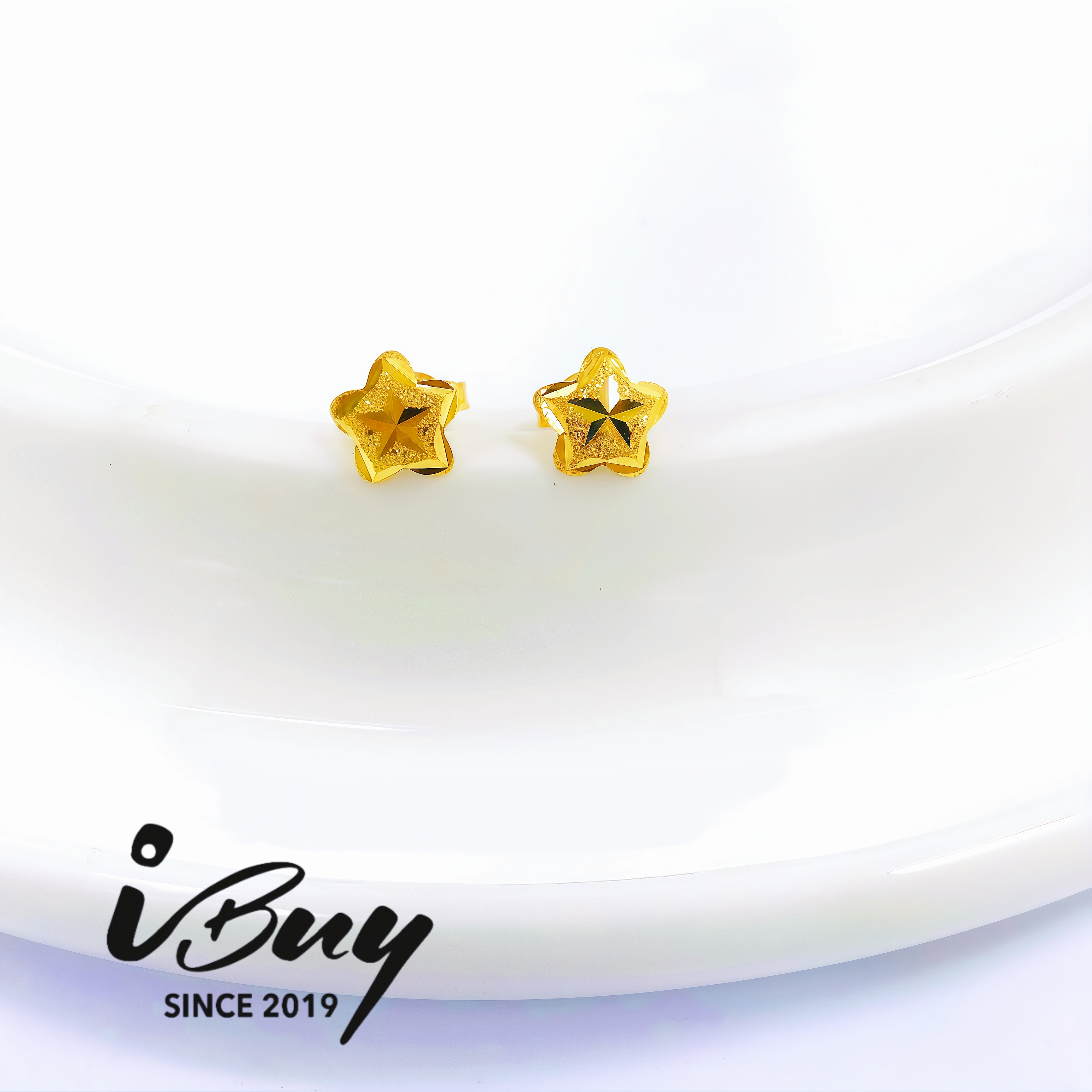 916 GOLD STAR EARSTUD 916 金 车花星星耳针