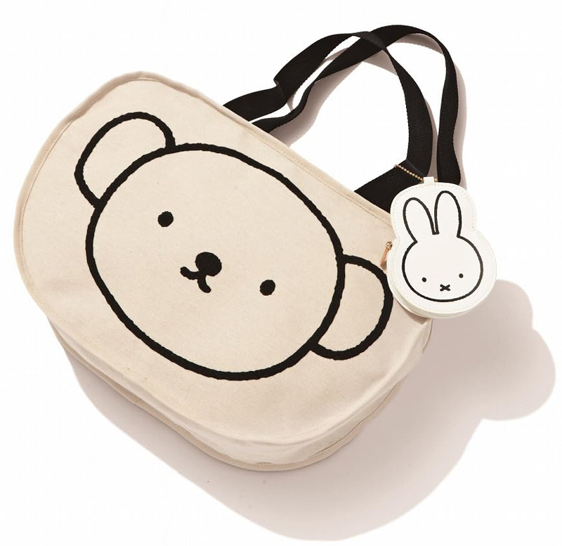 miffy波里斯熊有拉鍊提袋&miffy掛飾小袋    OB003924