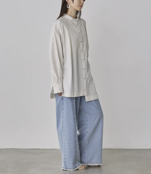 滌綸寬幅襯衫 - 2026 流行穿搭  女士襯衫 春夏時尚穿搭 成人休閒 日常穿搭 易於配搭 日本直送   #JP-I-260005
