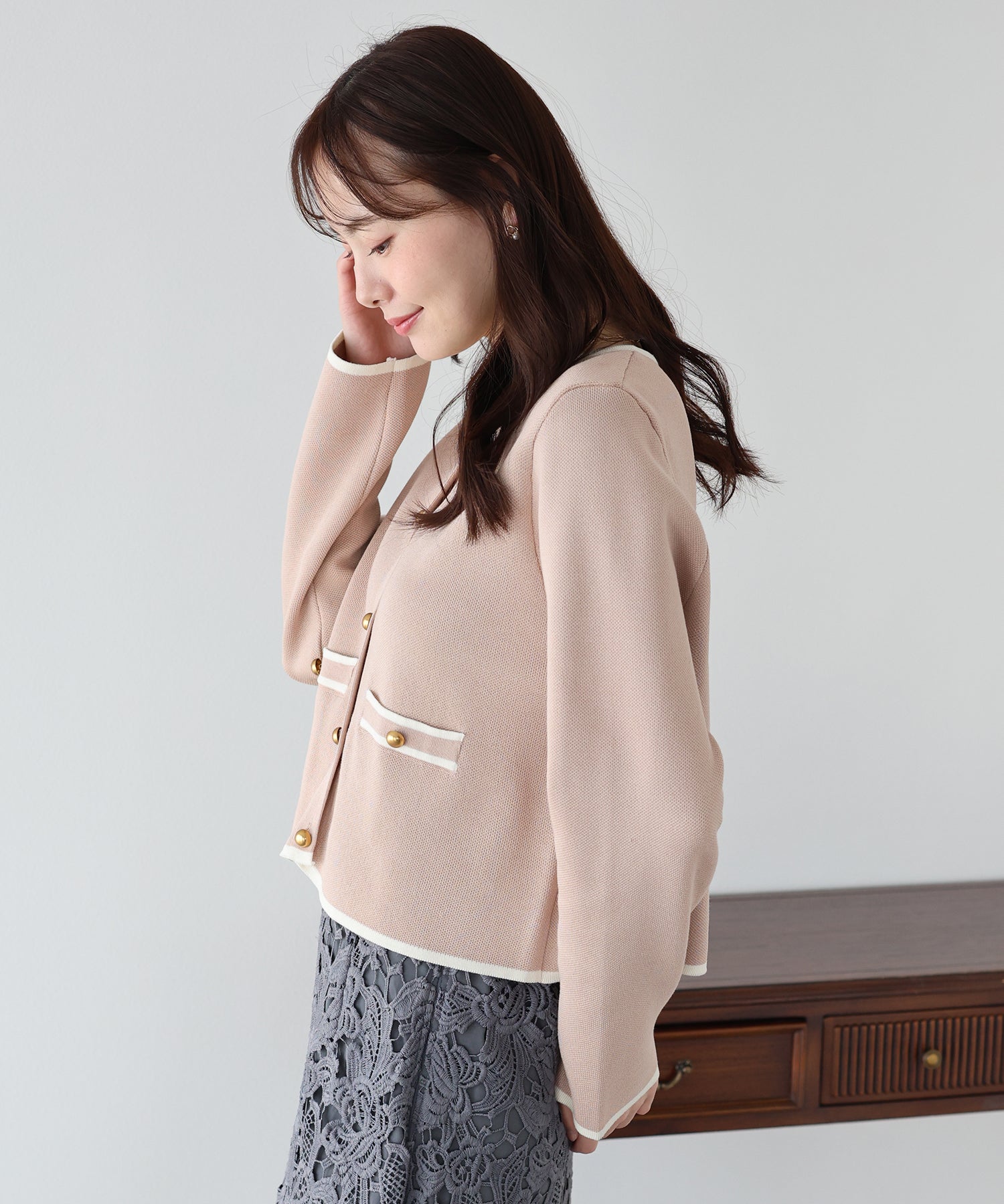 <JP> 小香風拼色Tweed Cardigan * 3色入 <預購>