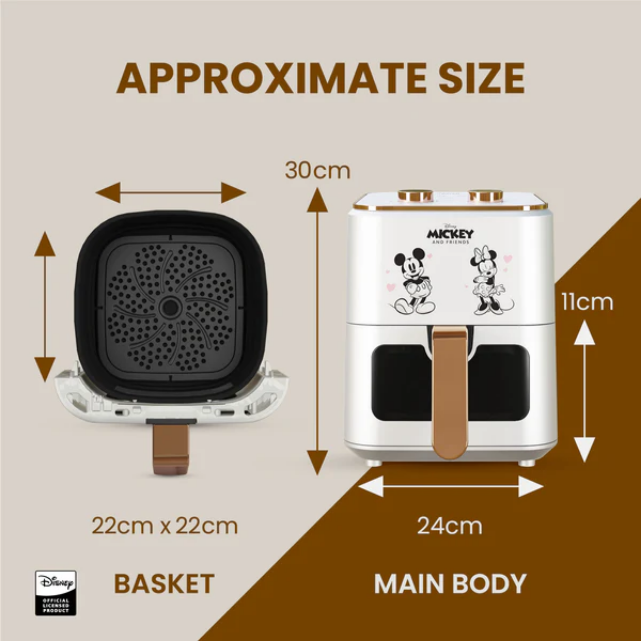Russell Taylors 4.5L Mickey Retro Air Fryer (Z3-MK)