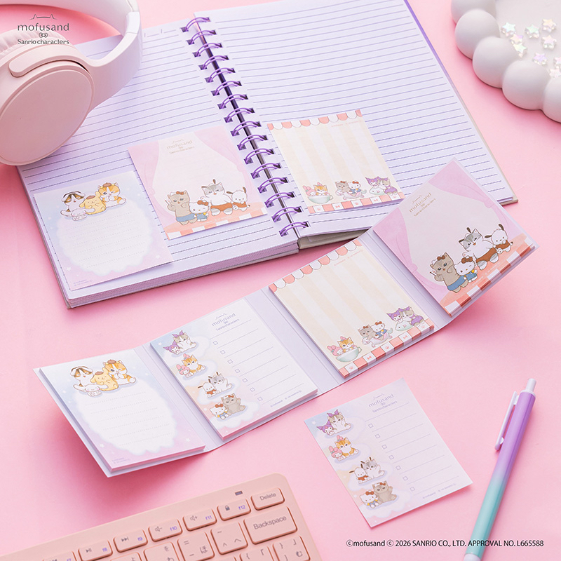 🎀【預訂】Sanrio x Mofusand Memo book
