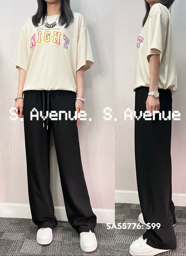 SA55776: 喇叭袖束腳Night tee