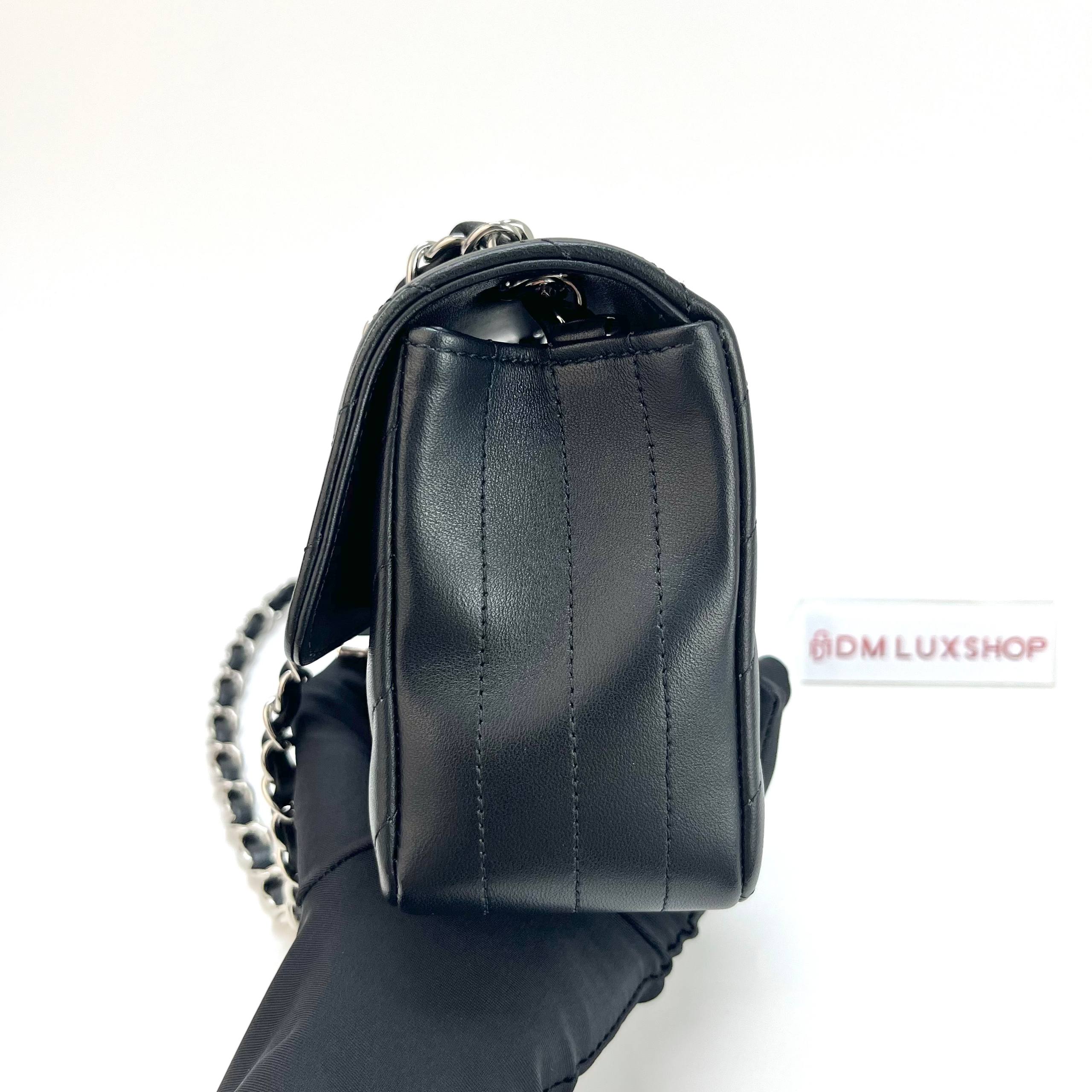 Chanel Black Chevron Mini Rectangular Flap Bag SHW (Serial 30, Y: 2020)