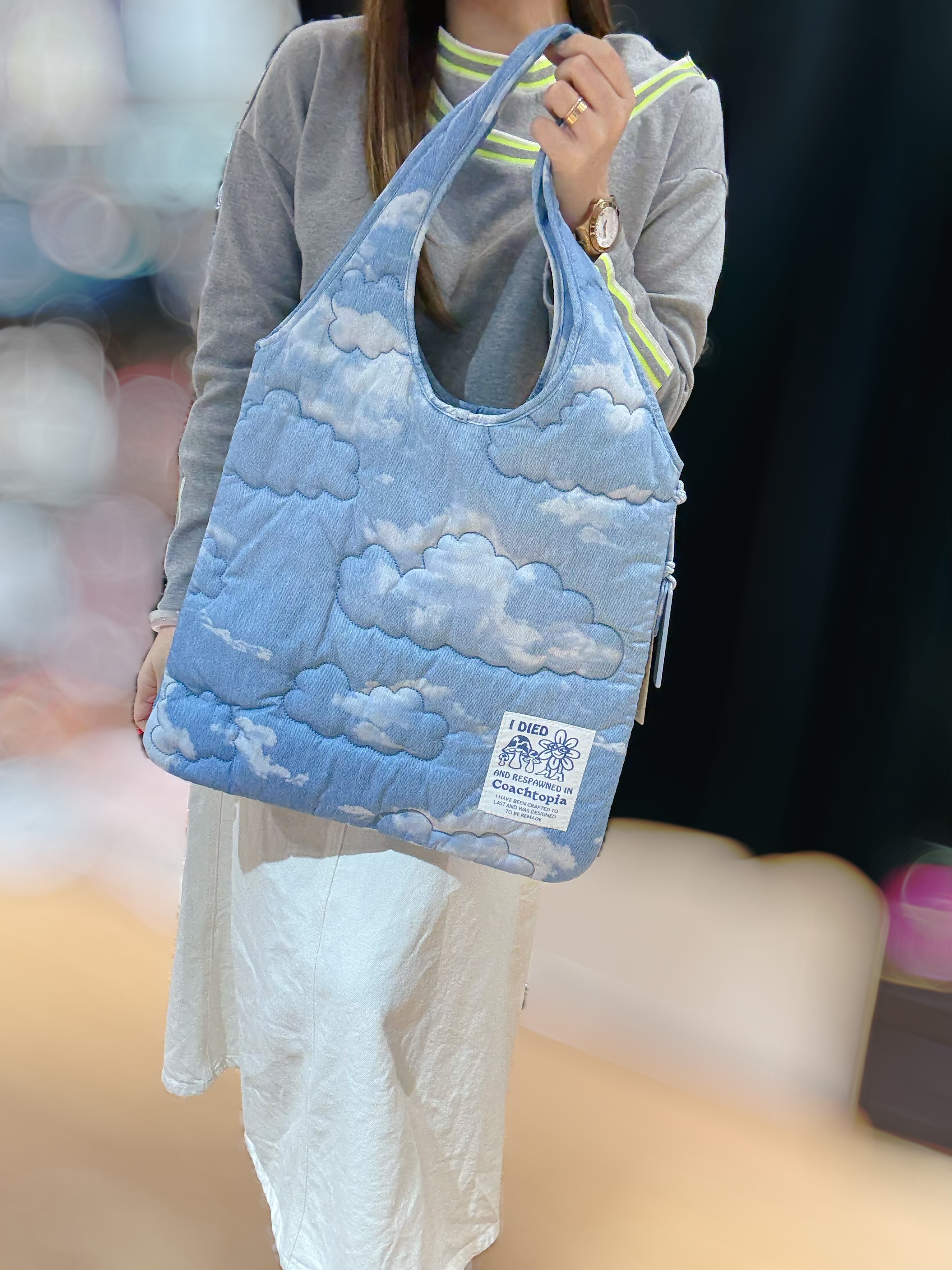 Coach loop flat tote blue