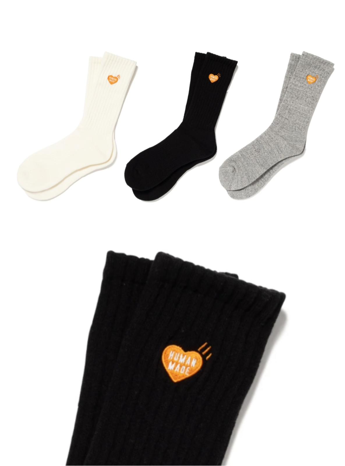 Human made New 橙🧡 socks Long M:Size 23-25cm L: Size 25-28 cm