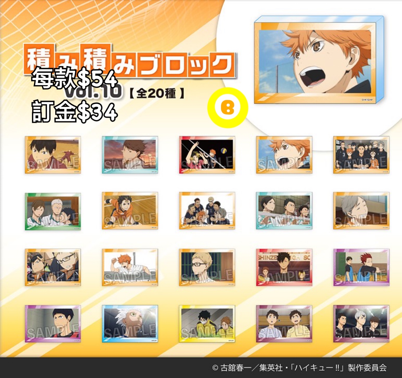 Preorder預訂4/2026年排球少年磚