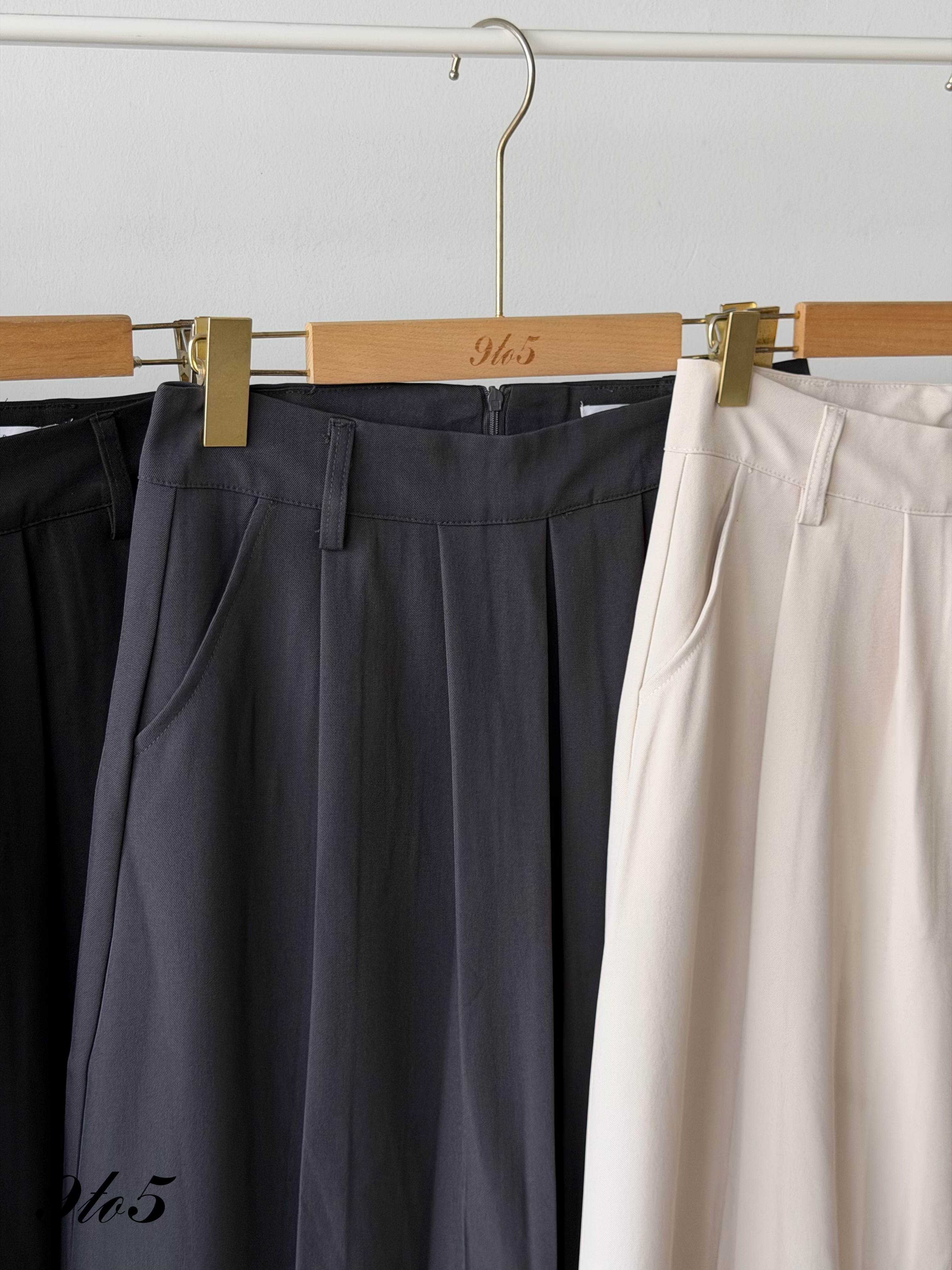 S2023 Long Pleated Straight Skirt - 3 Colors 