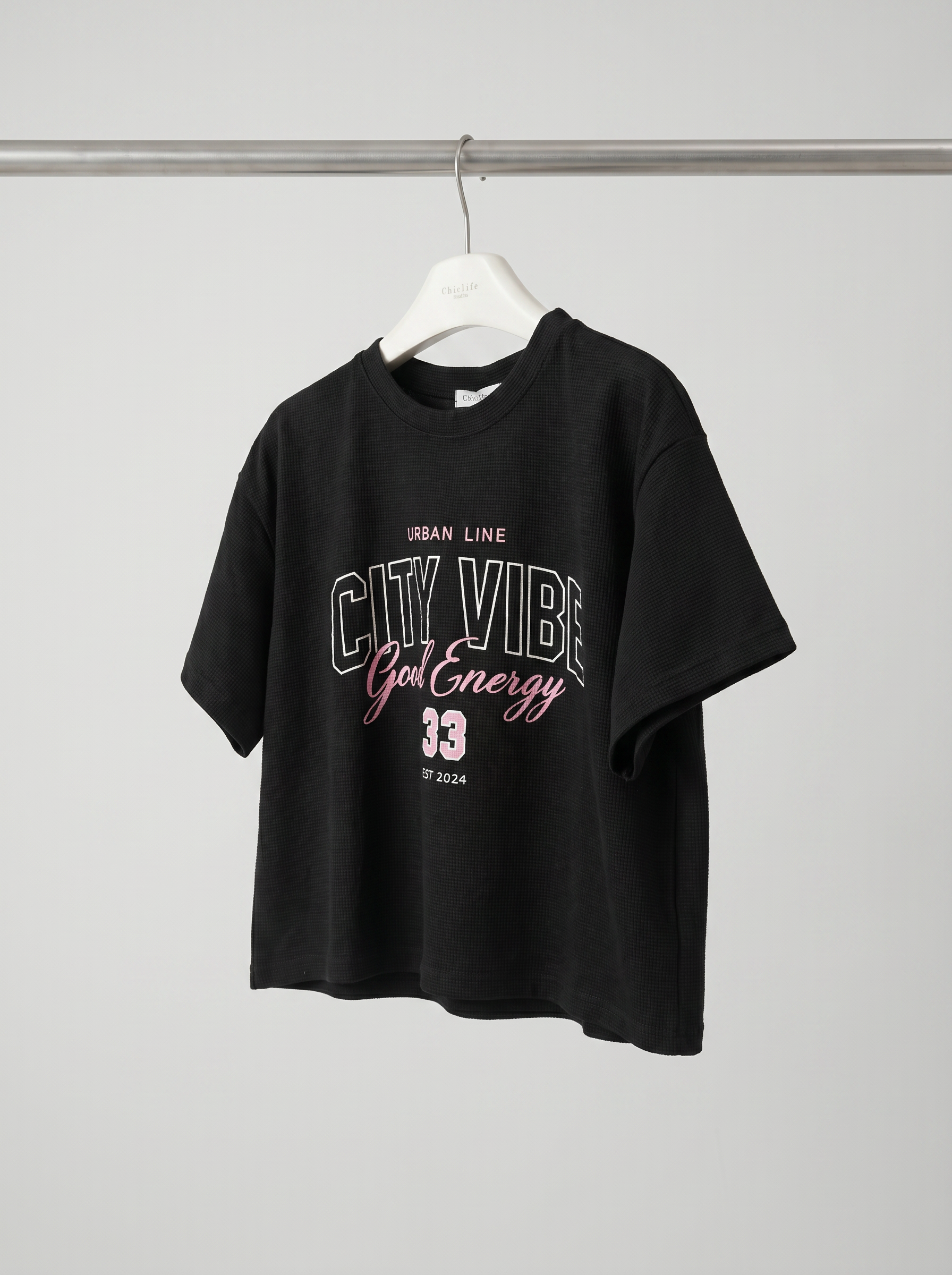 CITY VIBE 華夫格紋短版上衣