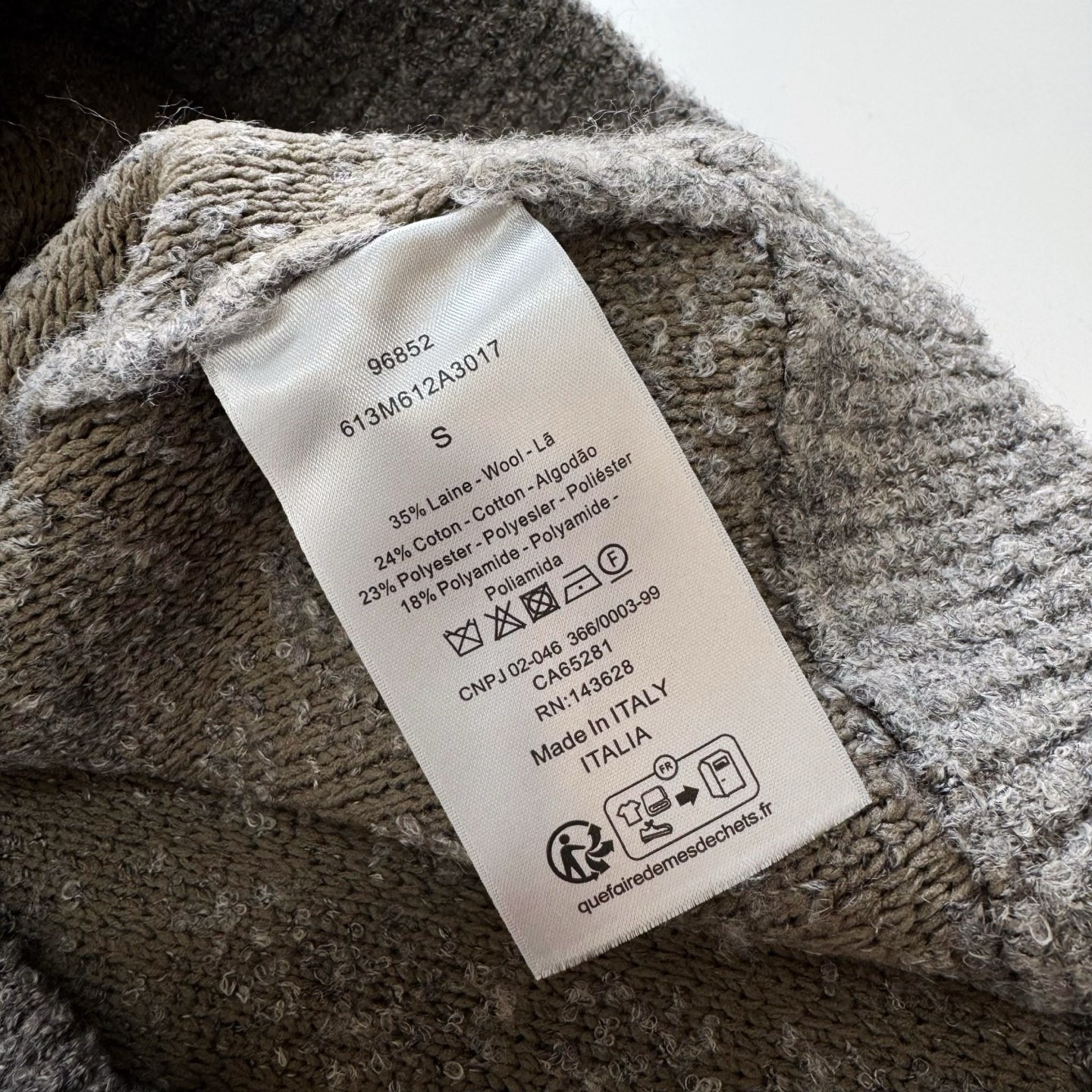 【頂級原單】DIOR 藤格紋羊毛連帽冷衫