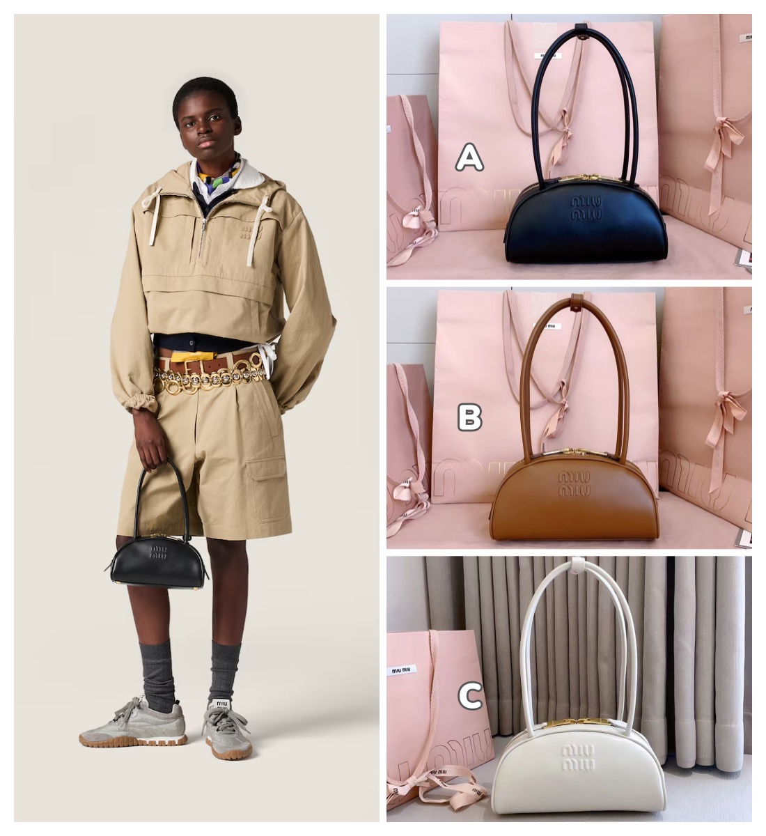 【頂級原單】Miu Miu Beau Leather Bag