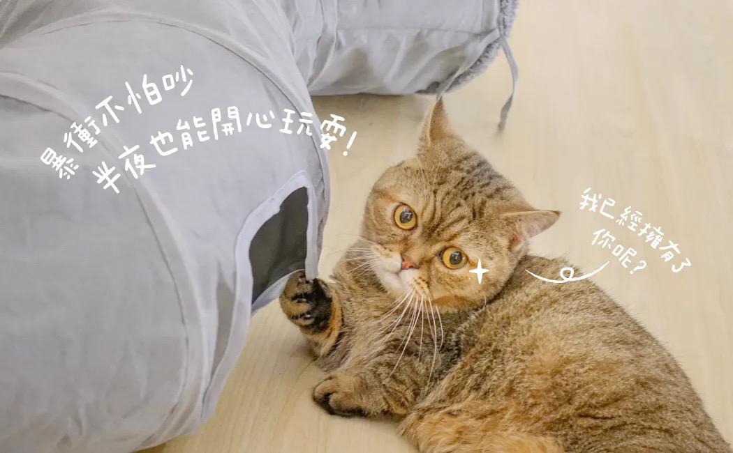 汪喵星球 S型靜音貓隧道（可折疊）