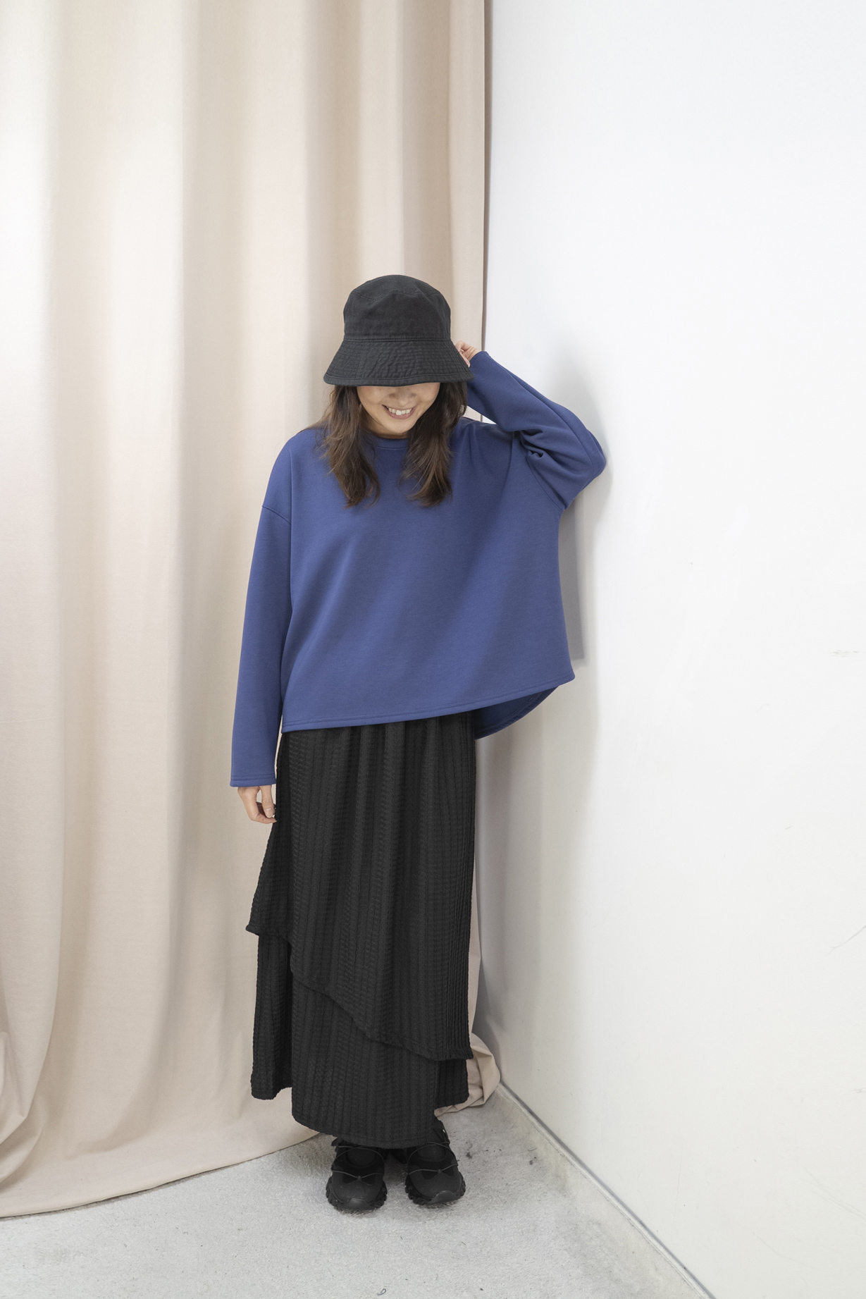 雲朵棉！微鬆造型上衣（紫藍色）