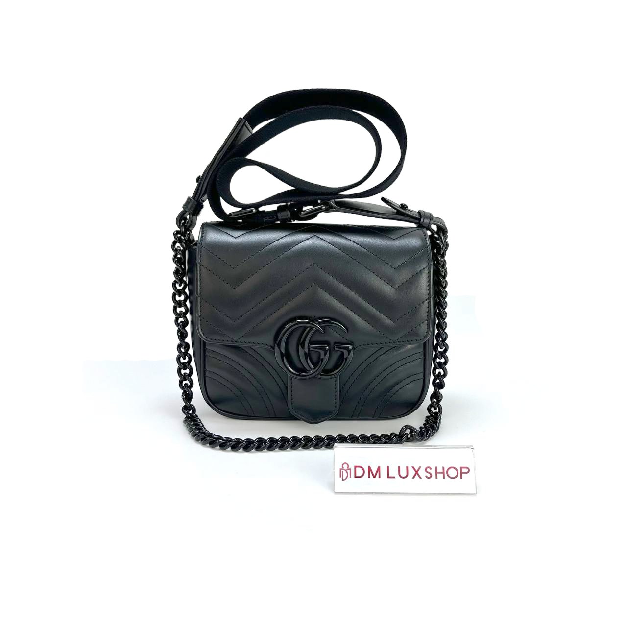 Gucci So Black GG Marmont Crossbody