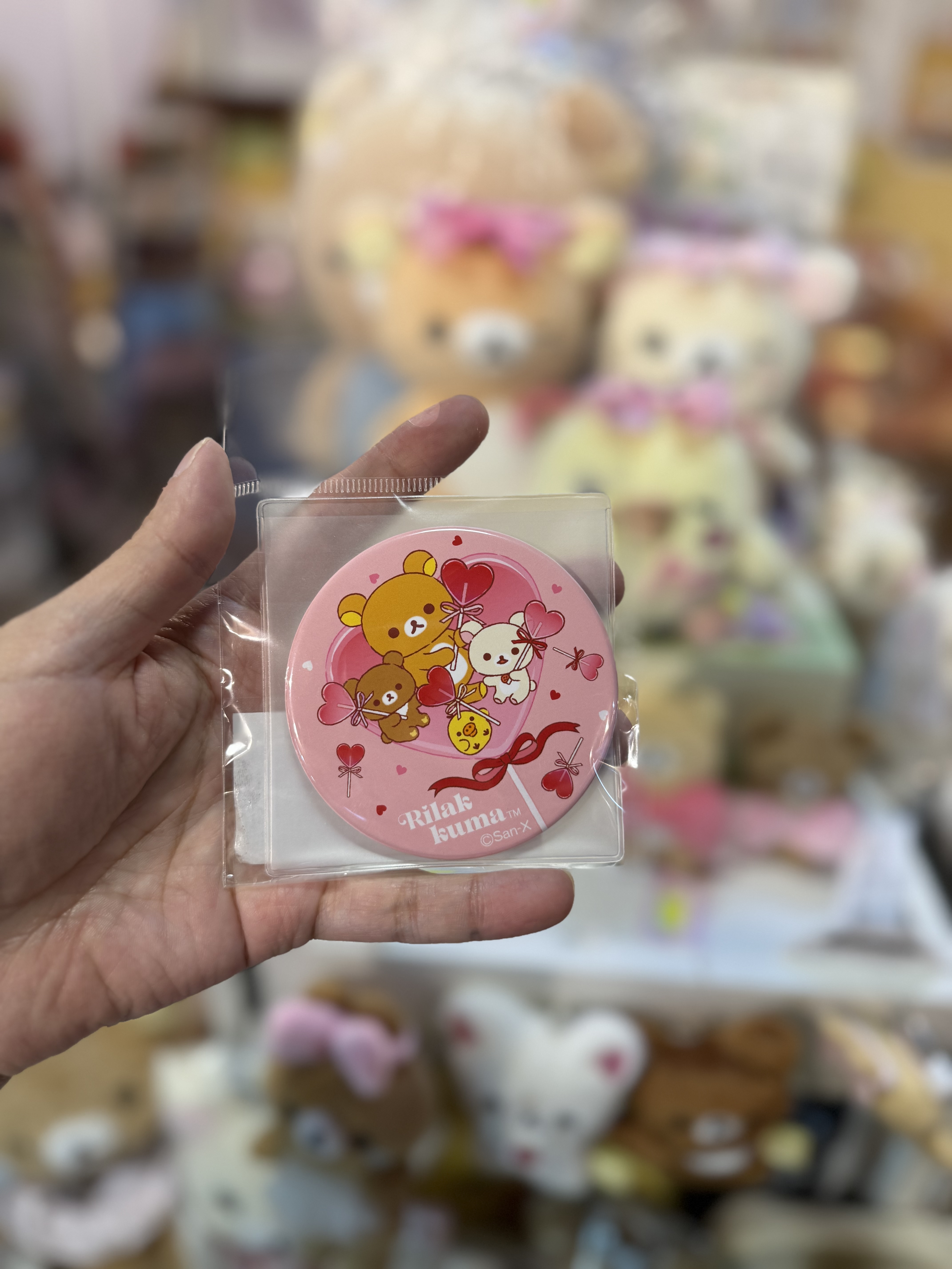 《現貨》全新日本專店限定 Rilakkuma情人節造型小鏡仔