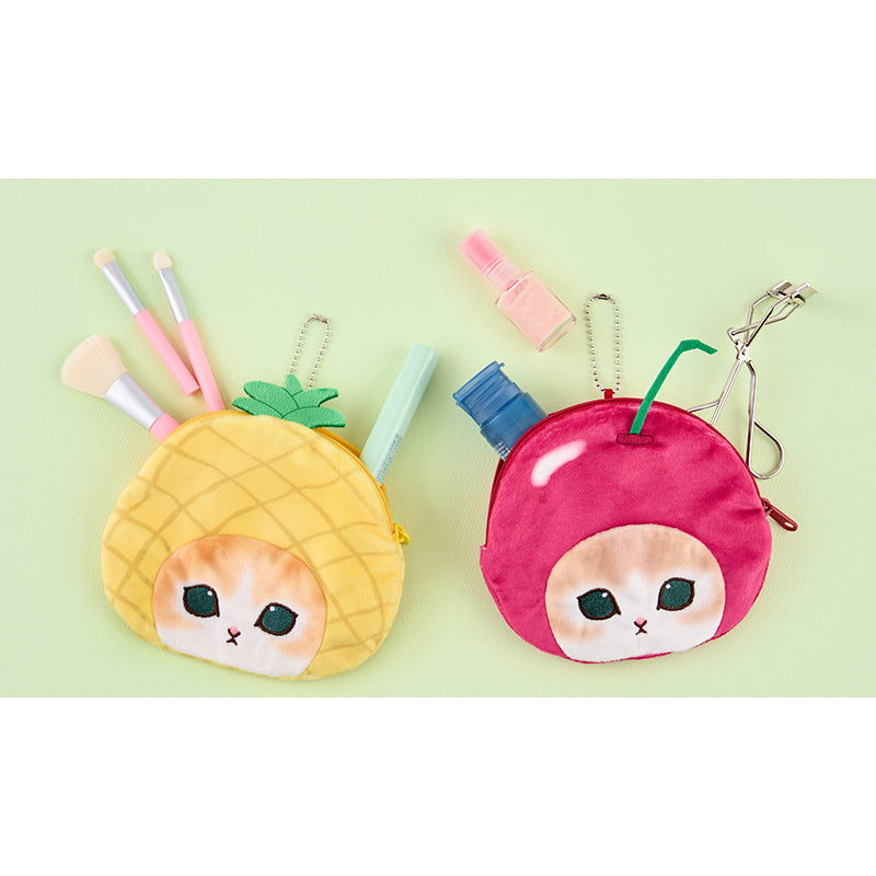 日本 Mofusand貓咪 鯊魚貓 mofumofu store 生果系列 拉鍊小袋