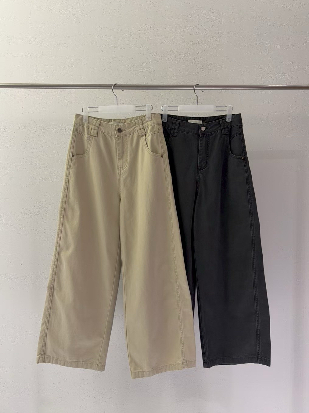 High-Waisted Wide-Leg Chino Pants #pt81