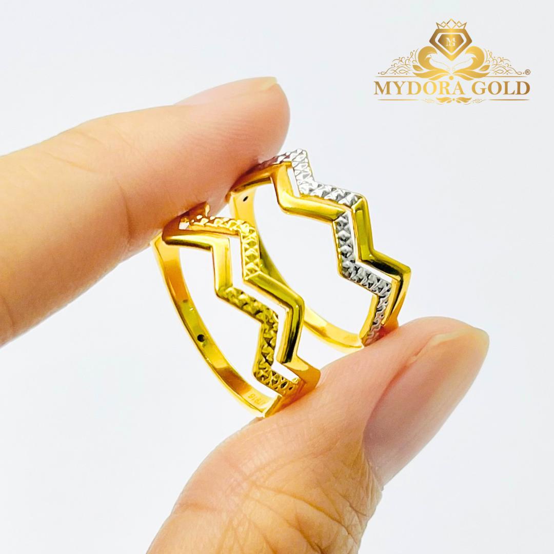 MYDORA Cincin Double Zig Zag (5G) l EMAS 916/22K